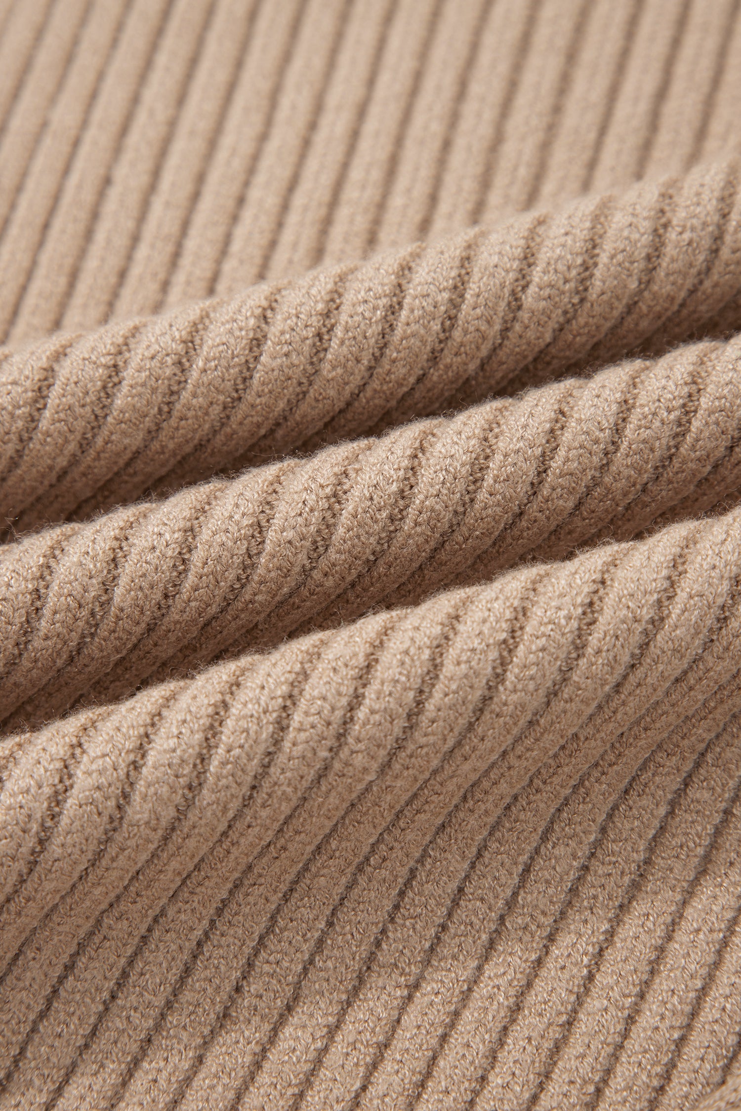 Light French Beige Ribbed Knit Contrast Trim Round Neck Horseshoe Sweater Vest-Sweaters & Cardigans/Sweater Vests-[Adult]-[Female]-2022 Online Blue Zone Planet