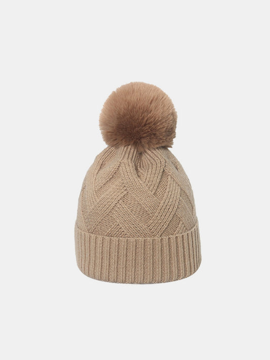 Roll Rim Hat with Pompom-TOPS / DRESSES-[Adult]-[Female]-Camel-One Size-2022 Online Blue Zone Planet