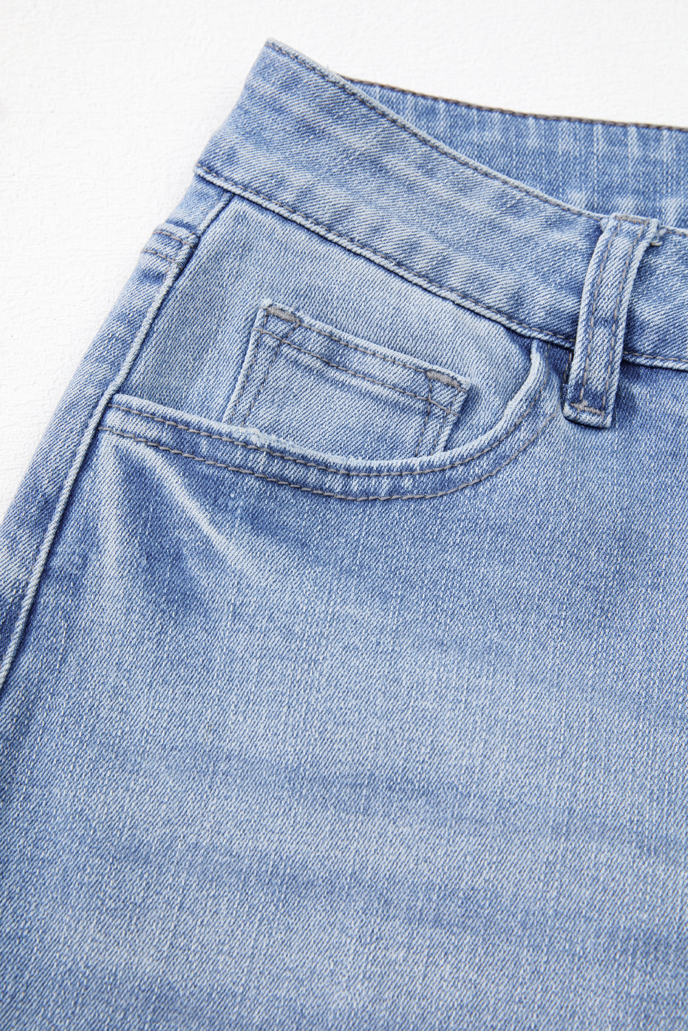 Blue Zone Planet | Beau Blue Mineral Wash Raw Hem High Waist Flared Jeans-Bottoms/Jeans-[Adult]-[Female]-2022 Online Blue Zone Planet