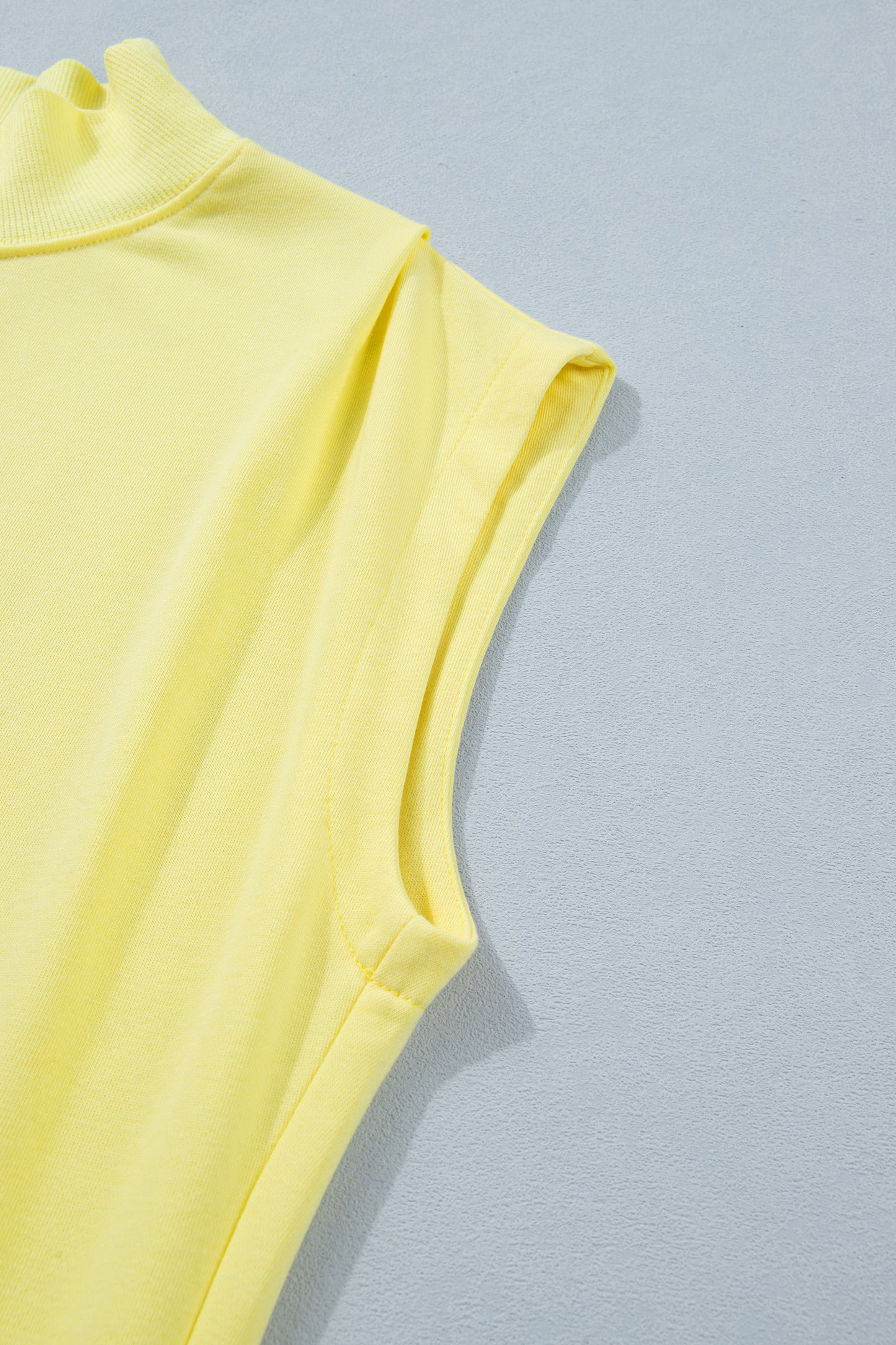 Black Solid Color High Neck Cap Sleeve Loose Top-Tops/Tops & Tees-[Adult]-[Female]-2022 Online Blue Zone Planet