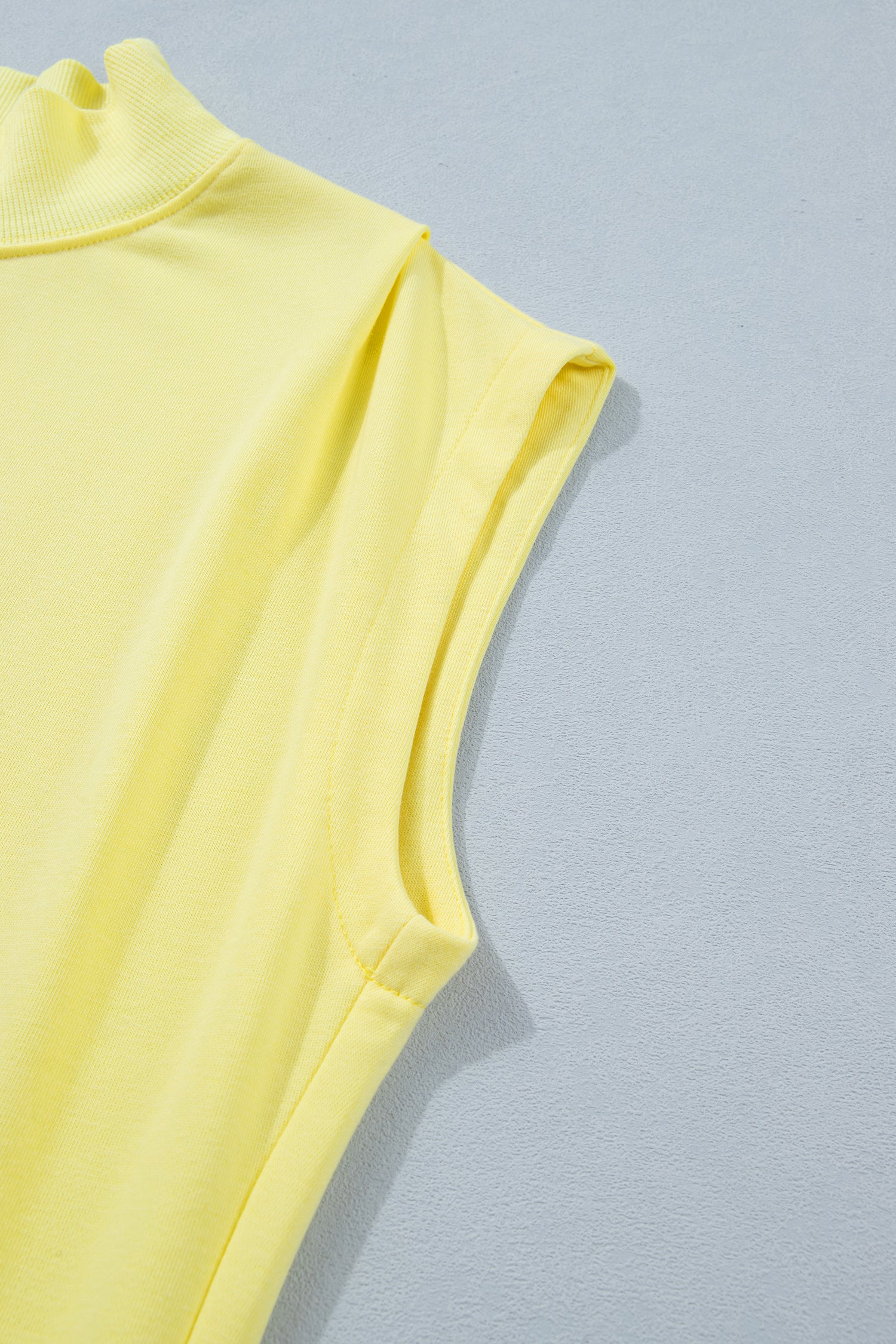 Black Solid Color High Neck Cap Sleeve Loose Top-Tops/Tops & Tees-[Adult]-[Female]-2022 Online Blue Zone Planet