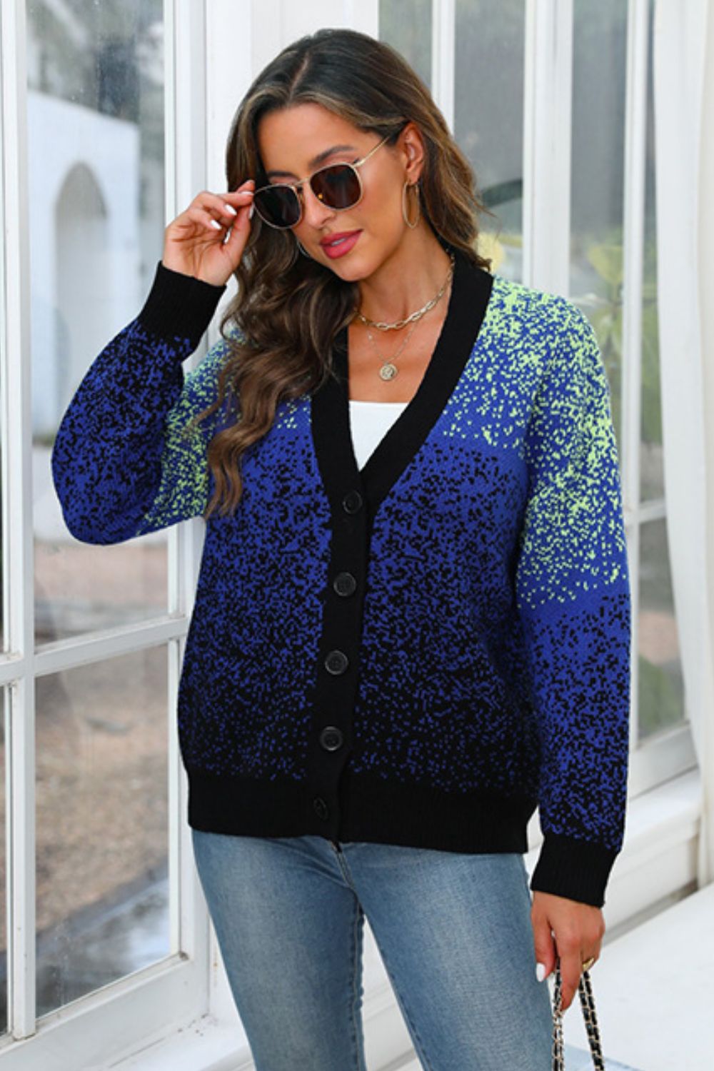 Blue Zone Planet | Button Up Long Sleeve Cardigan-TOPS / DRESSES-[Adult]-[Female]-Navy-One Size-2022 Online Blue Zone Planet