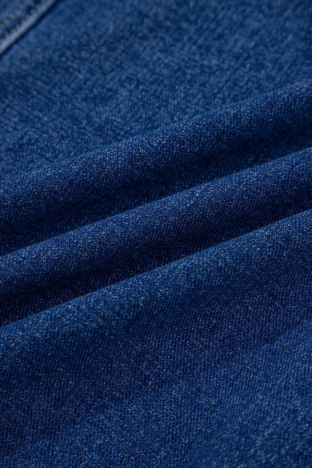 Sail Blue Vintage Fastening Big Patched Pockets Straight Cut Deep Wash Denim Jacket-Outerwear/Denim jackets-[Adult]-[Female]-2022 Online Blue Zone Planet