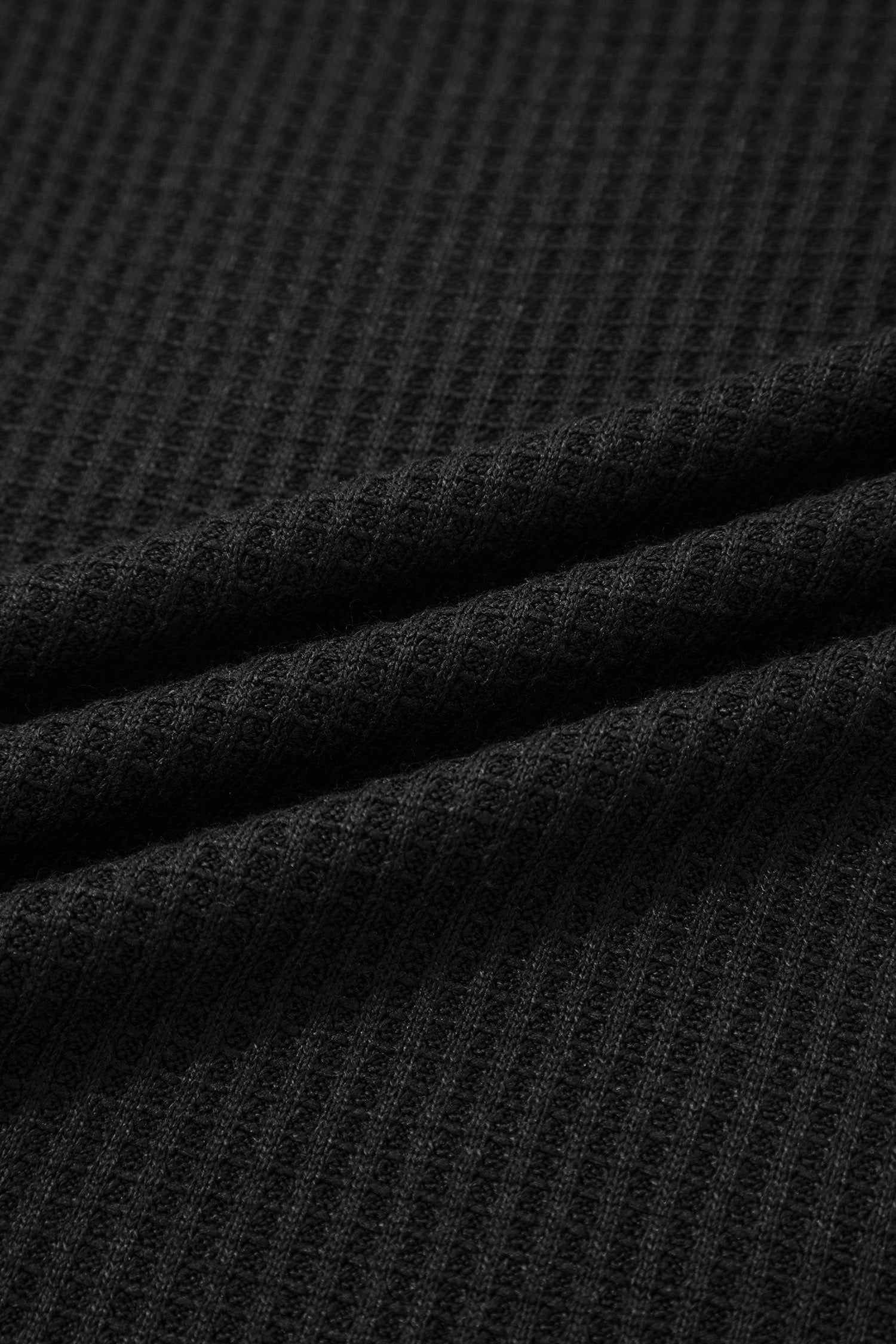 Carbon Grey Waffle Knit Seam Detail Color Block Patchwork Short Sleeve Top-Tops/Tops & Tees-[Adult]-[Female]-2022 Online Blue Zone Planet