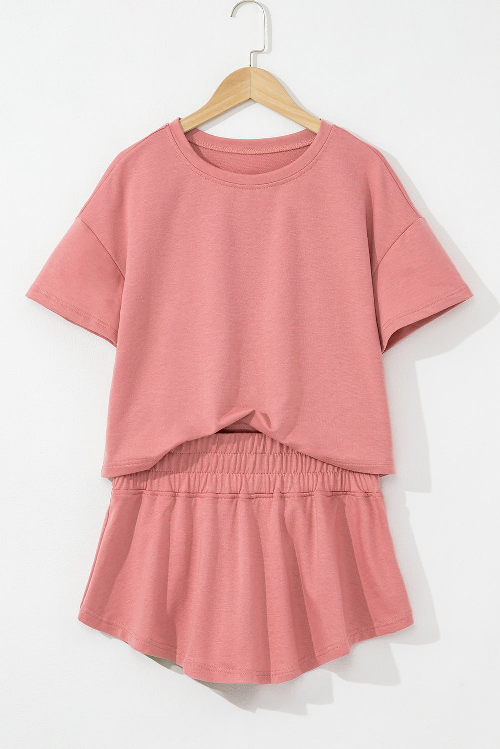 Blossom 2pcs Cropped Tee and Ruffle High Waist Skort Set-Two Piece Sets/Short Sets-[Adult]-[Female]-2022 Online Blue Zone Planet