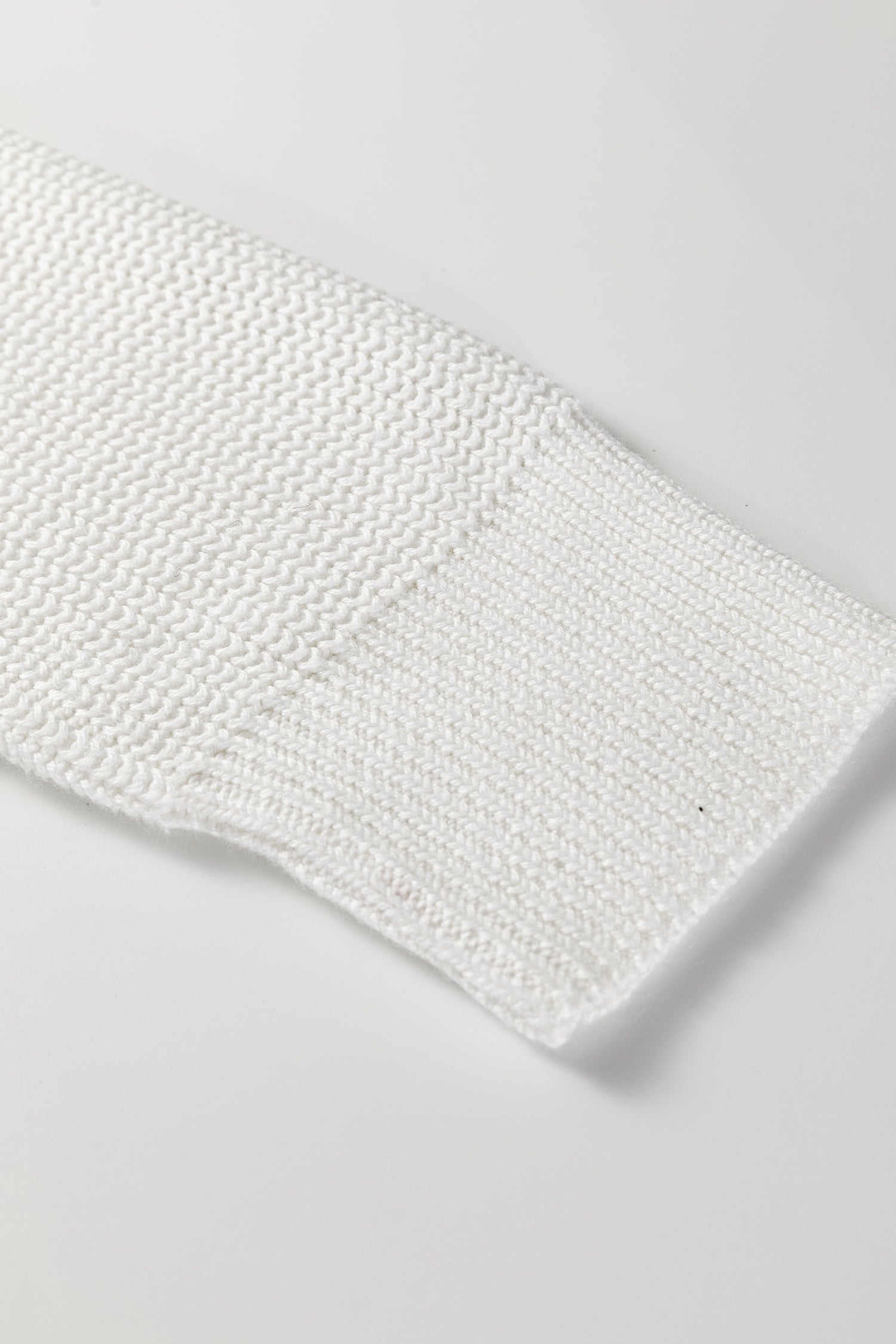 White Mix Texture Patchwork Contrast Stitch Mock Neck Sweater-TOPS / DRESSES-[Adult]-[Female]-2022 Online Blue Zone Planet