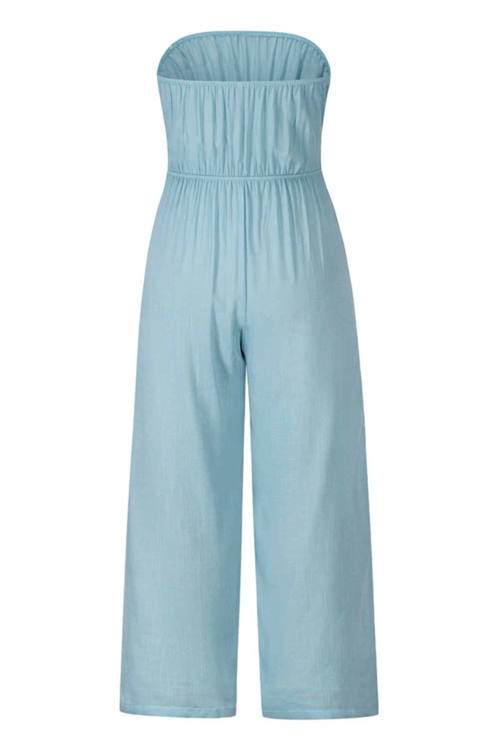 Tied Cutout Tube Wide Leg Jumpsuit-[Adult]-[Female]-2022 Online Blue Zone Planet