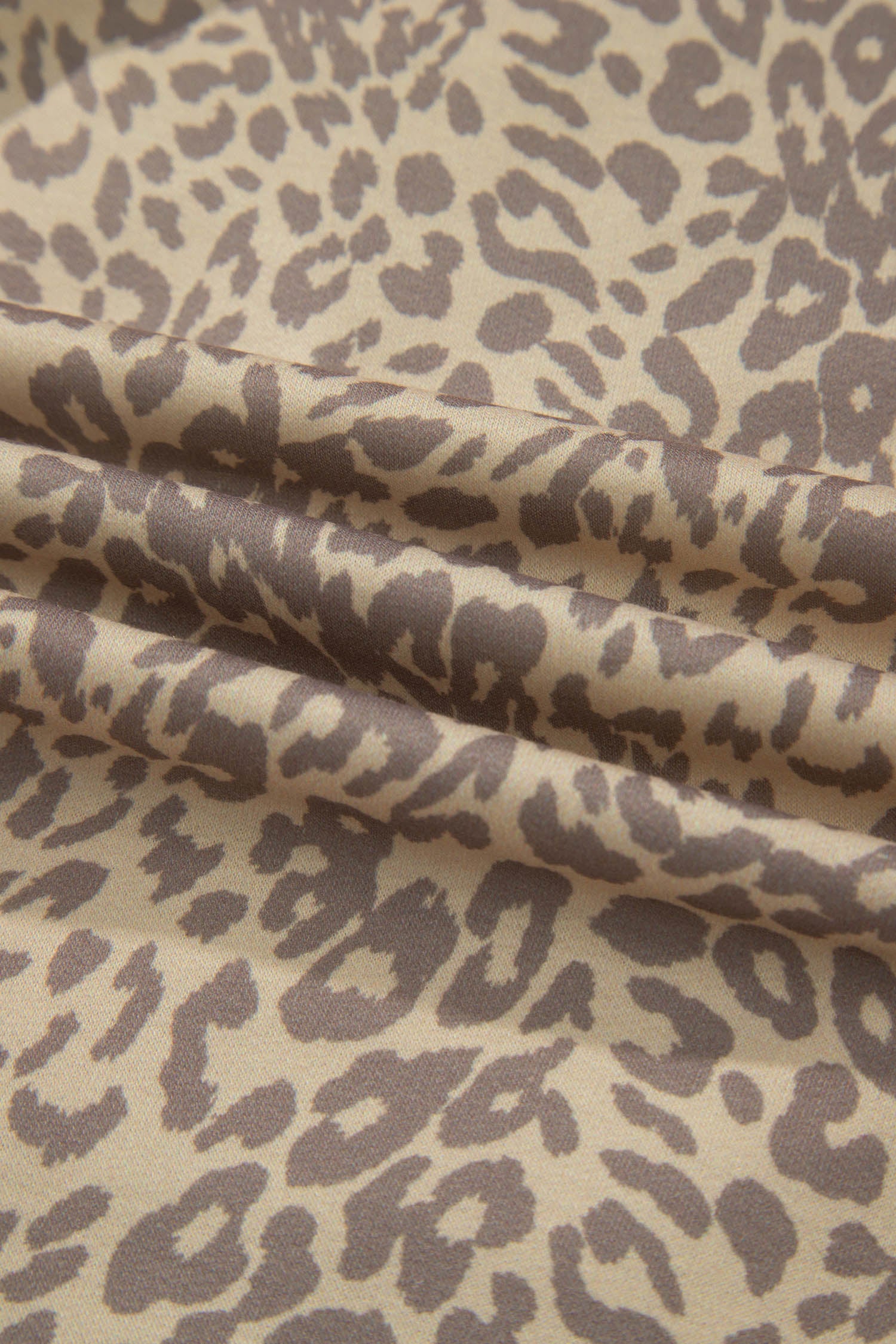 Khaki Leopard Retro Studded Star Patch Loose Tee-Tops/Tops & Tees-[Adult]-[Female]-2022 Online Blue Zone Planet