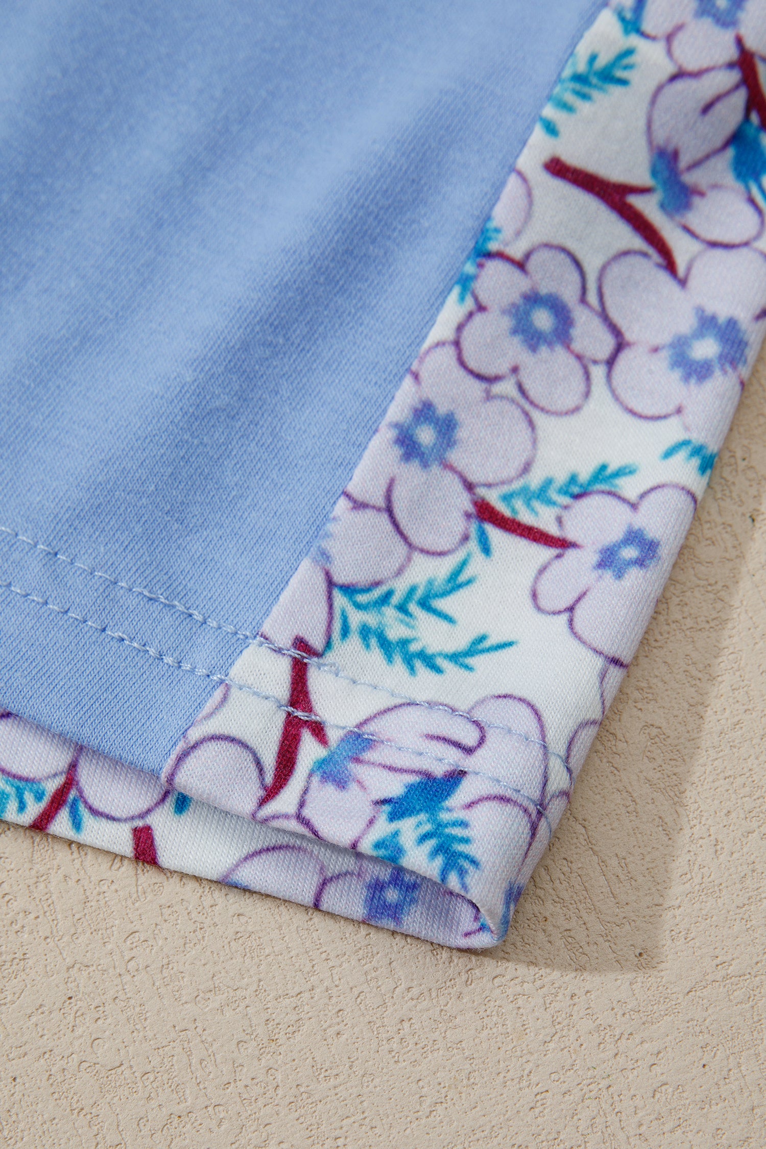 Beau Blue Color Block Plaid Bubble Sleeve Patchwork Blouse-Tops/Blouses & Shirts-[Adult]-[Female]-2022 Online Blue Zone Planet