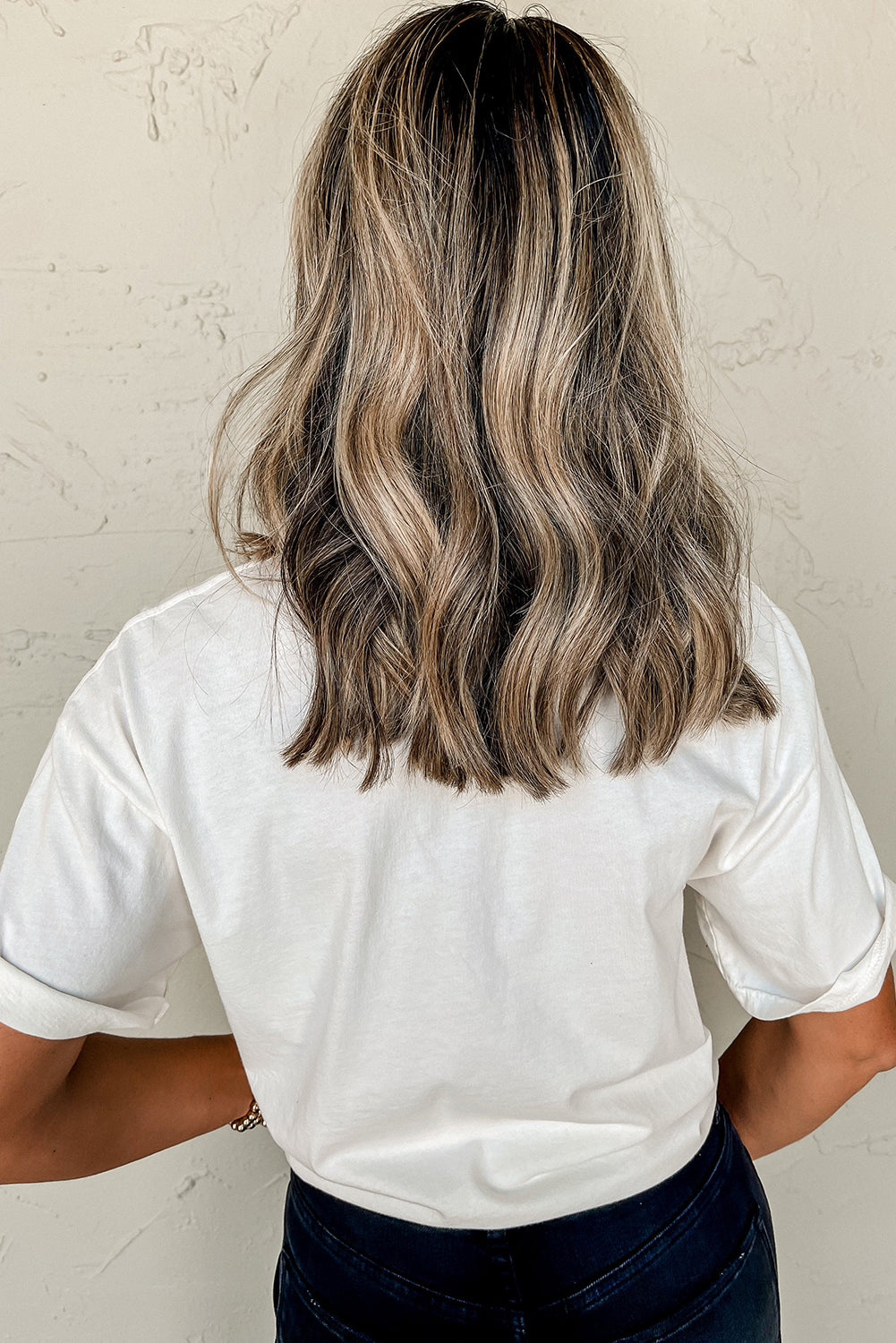 White Game Day Bowknot Embroidered Graphic Casual Tee-Graphic/Graphic Tees-[Adult]-[Female]-2022 Online Blue Zone Planet