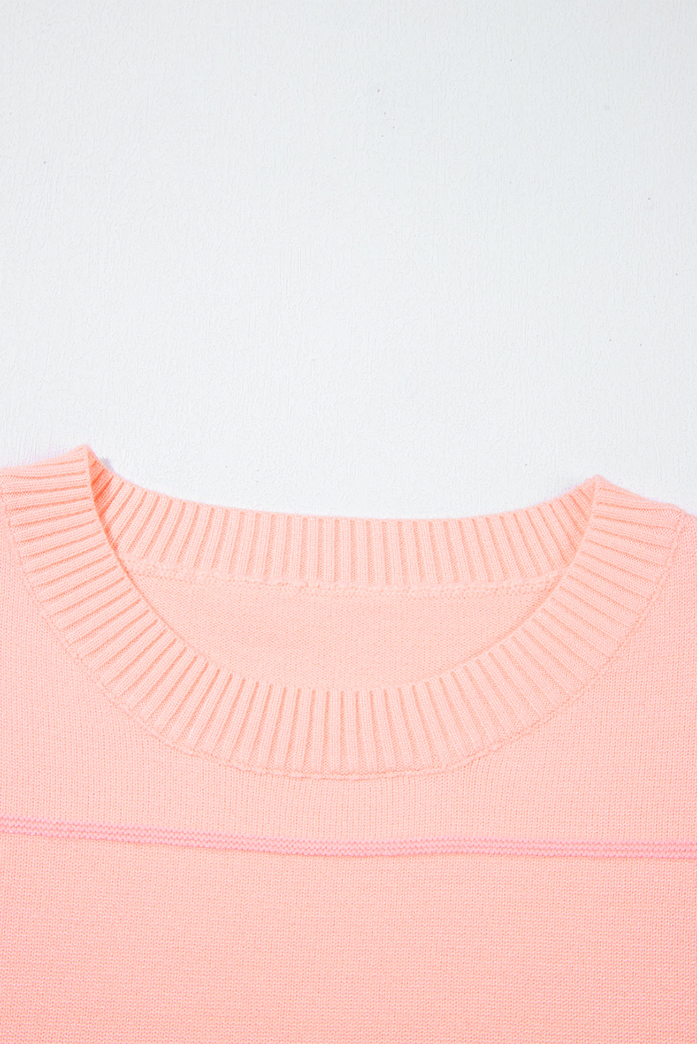 Pink Colorblock Striped Half Sleeve Drop Shoulder Sweater-TOPS / DRESSES-[Adult]-[Female]-2022 Online Blue Zone Planet