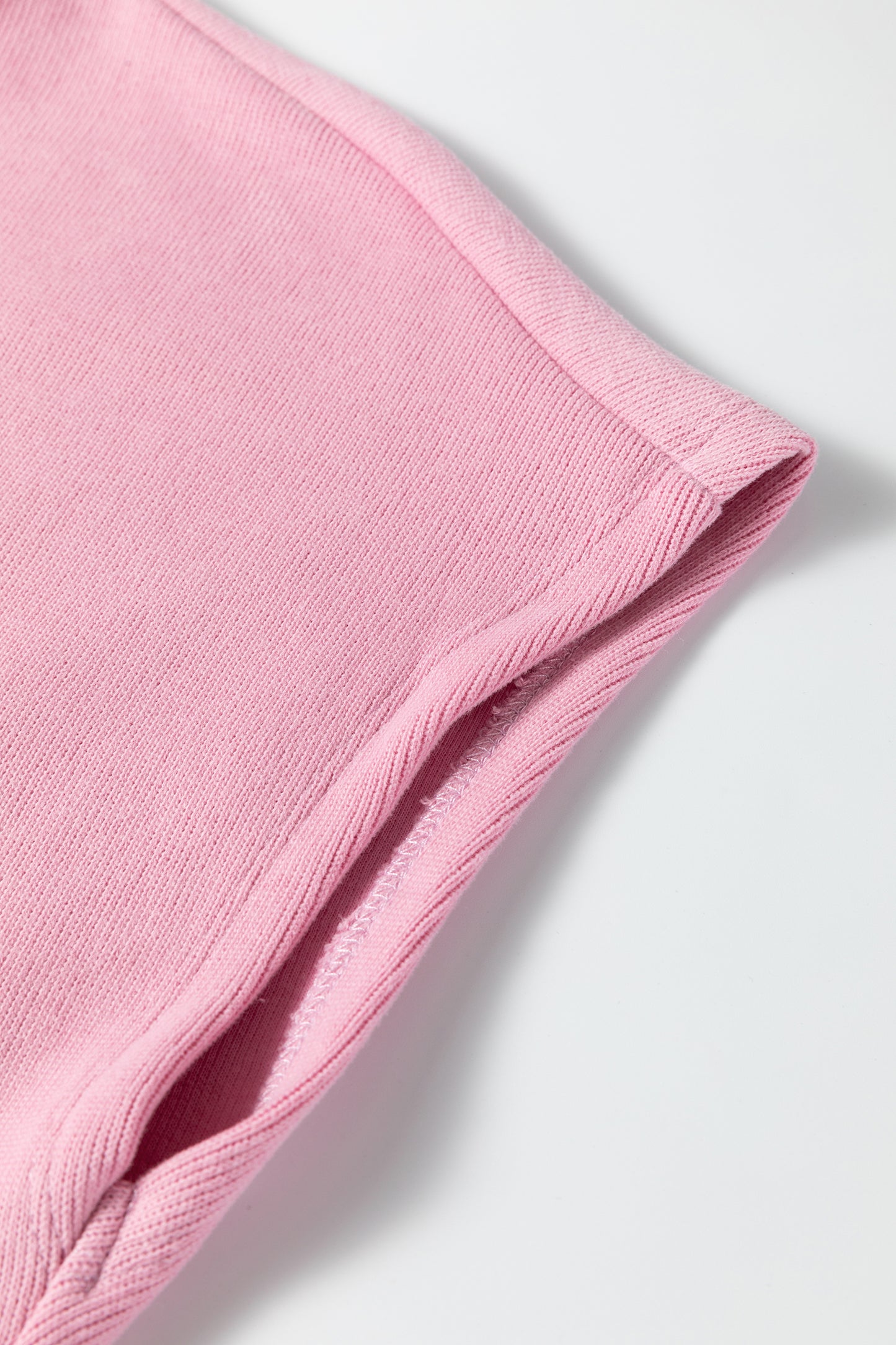 Pink Textured Knit High Neck Loose Tee Elastic Waist Loose Pant Set-Two Piece Sets/Pant Sets-[Adult]-[Female]-2022 Online Blue Zone Planet