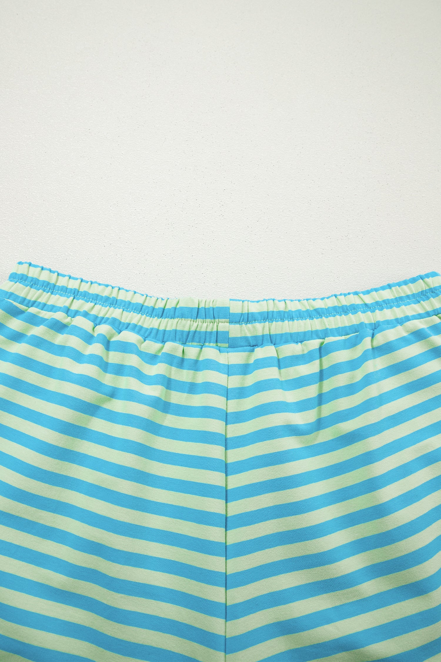 Pink Stripe Color Block Detail Long Sleeve Pullover Elastic Waist Pull On Shorts 2pcs Set-Two Piece Sets/Short Sets-[Adult]-[Female]-2022 Online Blue Zone Planet