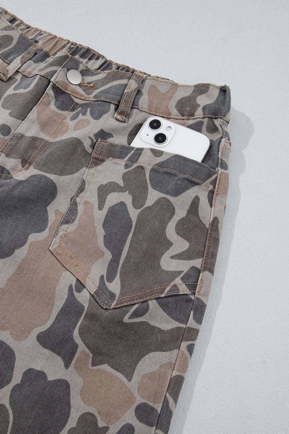 Multicolour Camouflage Shift Ankle Length Jeans-Bottoms/Jeans-[Adult]-[Female]-2022 Online Blue Zone Planet