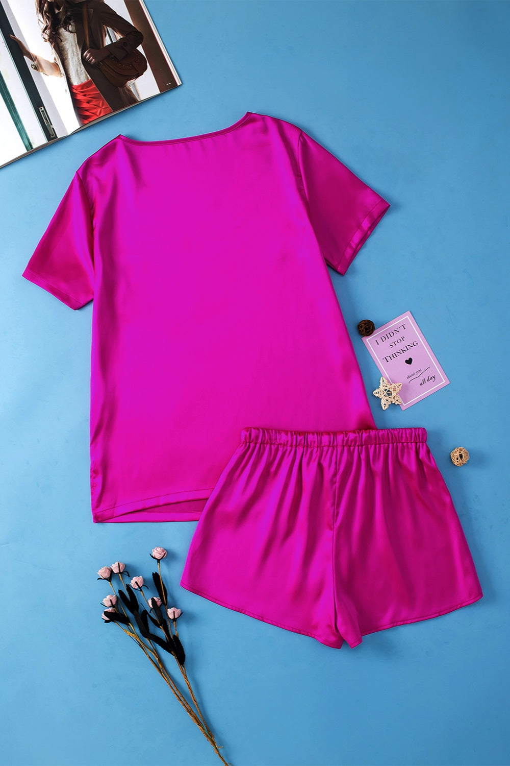 V-Neck Short Sleeve Top and Shorts Set-TOPS / DRESSES-[Adult]-[Female]-2022 Online Blue Zone Planet