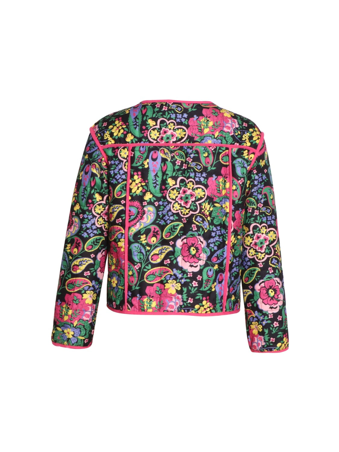 Tina's Tied Floral Long Sleeve Thin Quilted Jacket-TOPS / DRESSES-[Adult]-[Female]-2022 Online Blue Zone Planet