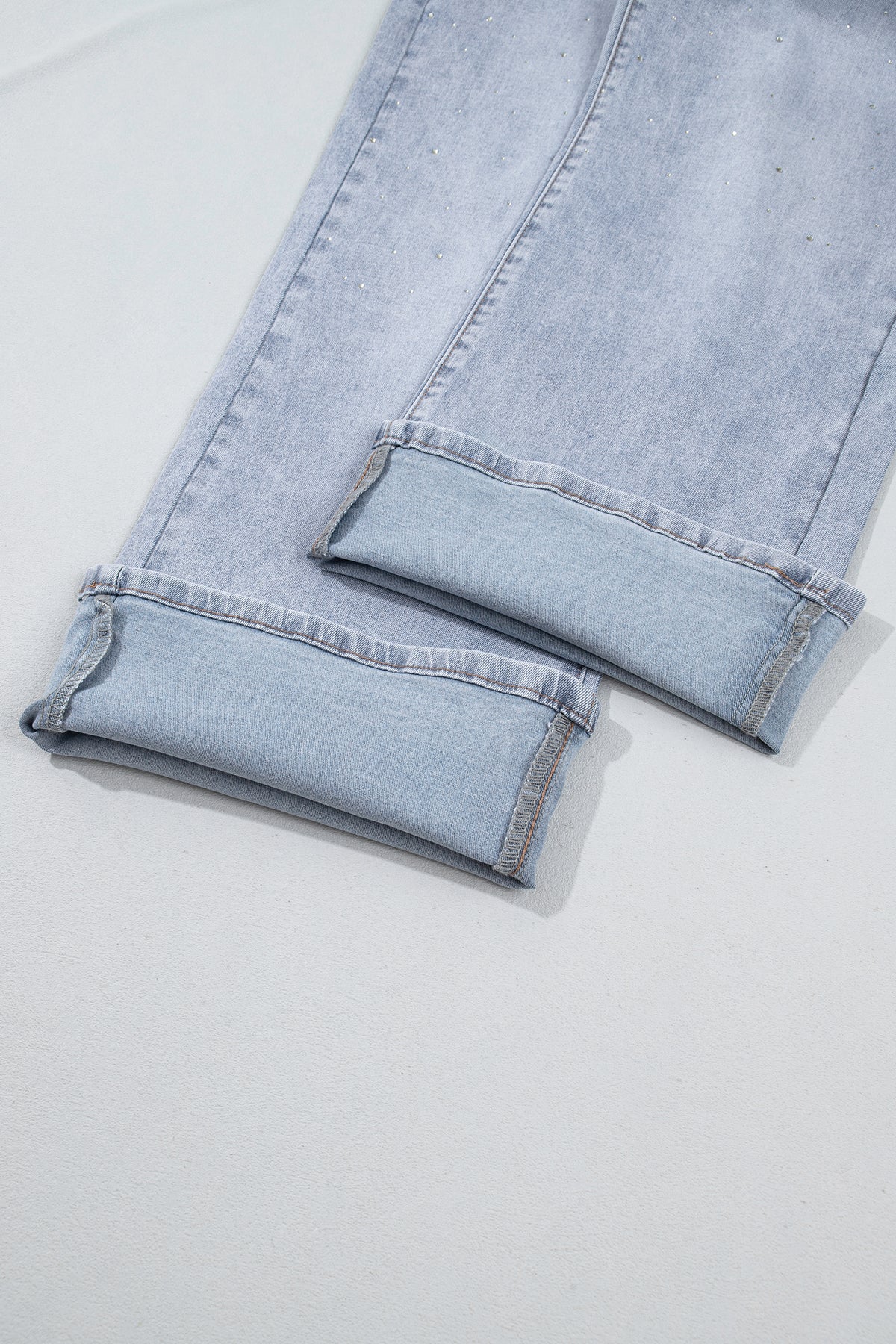 Beau Blue Sparkle Detail Western Casual Shift Jeans-Bottoms/Jeans-[Adult]-[Female]-2022 Online Blue Zone Planet