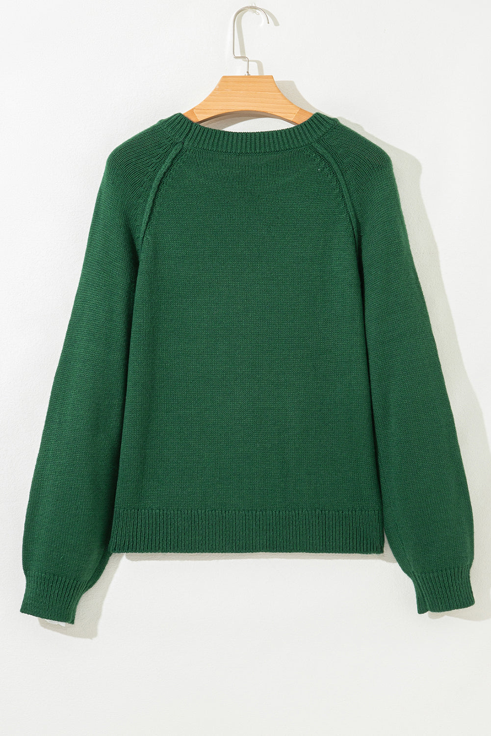 Evergreen Raglan Sleeve Crew Neck Sweater-TOPS / DRESSES-[Adult]-[Female]-2022 Online Blue Zone Planet