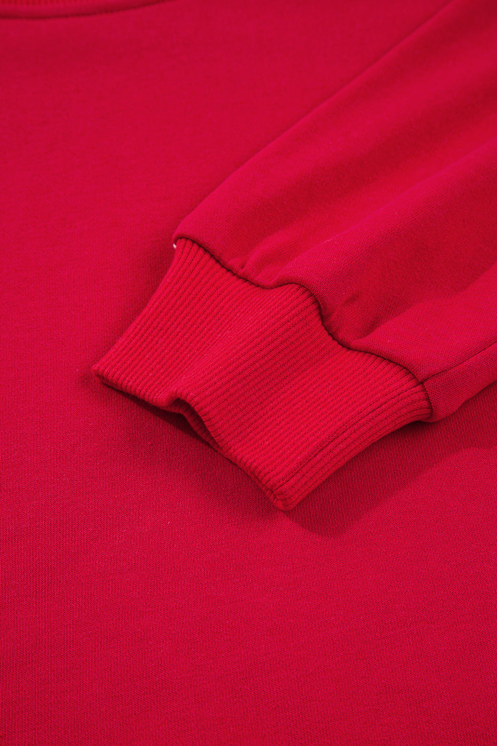 Fiery Red Varsity Striped Detail Crewneck Pullover Elastic Sweatpants 2pcs Outfit-Two Piece Sets/Pant Sets-[Adult]-[Female]-2022 Online Blue Zone Planet