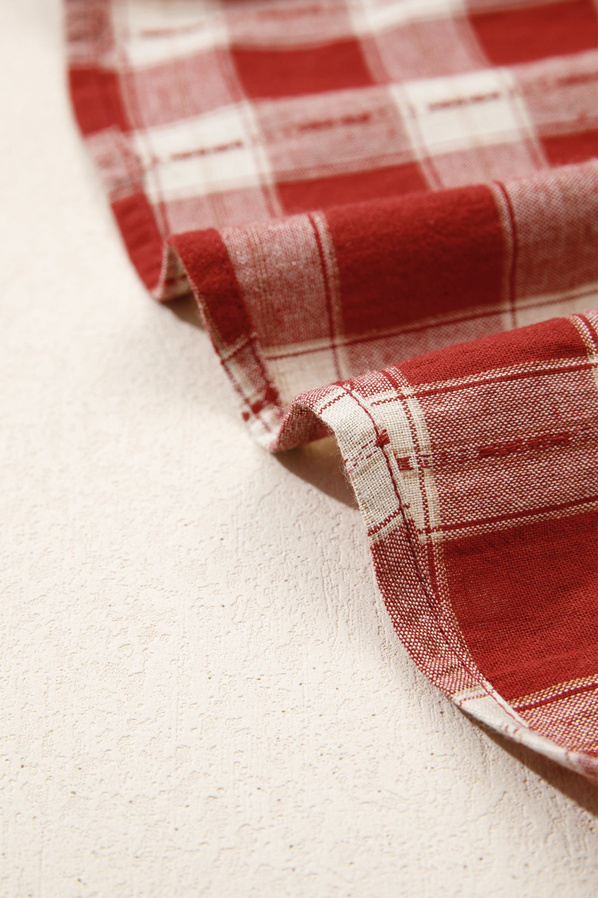 Red Plaid Print Smocked Puff Sleeve Mini Dress-TOPS / DRESSES-[Adult]-[Female]-2022 Online Blue Zone Planet