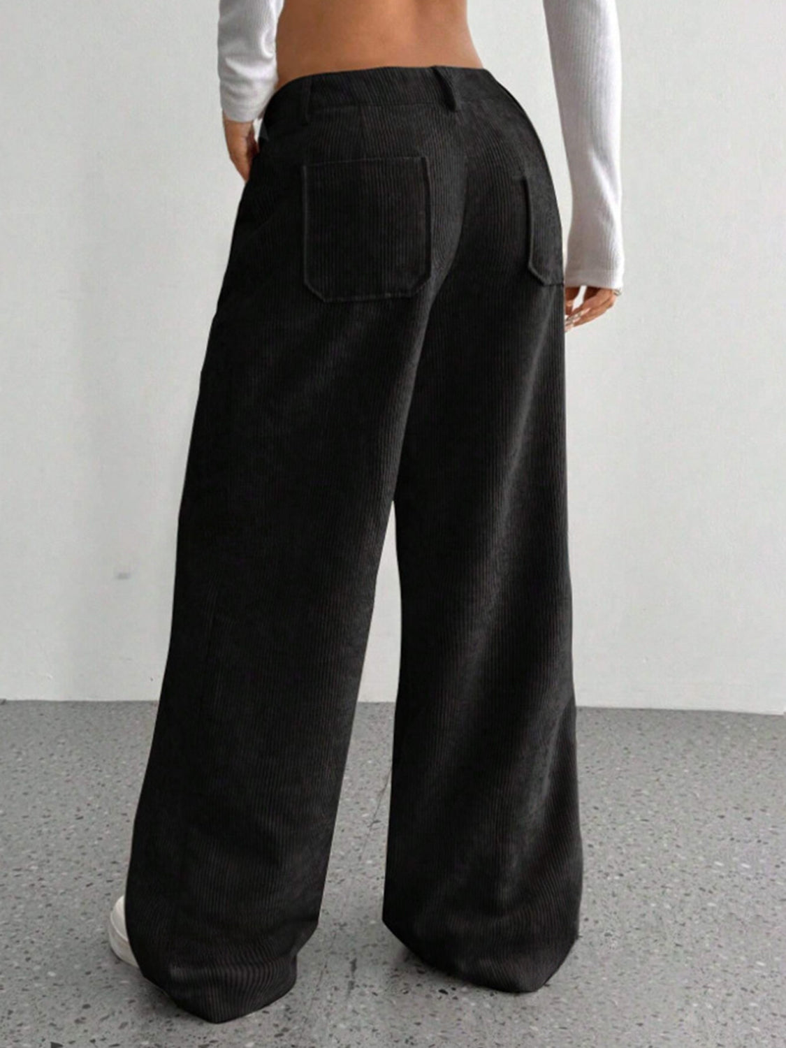 Wide Leg Pants with Pockets-BOTTOMS SIZES SMALL MEDIUM LARGE-[Adult]-[Female]-2022 Online Blue Zone Planet