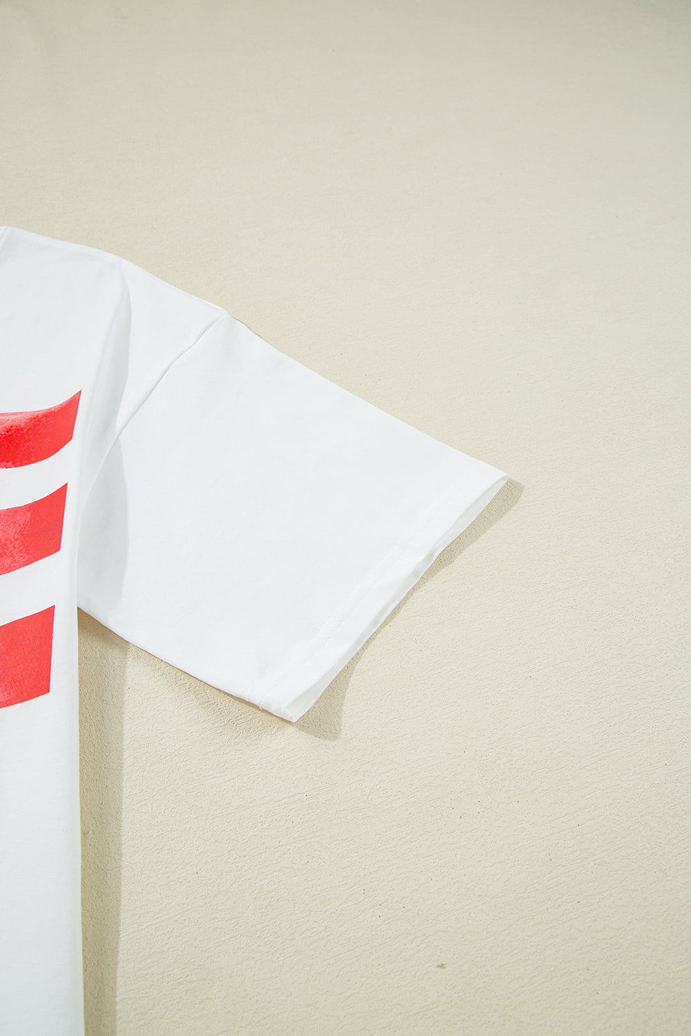 White Flag Bow Graphic Crewneck Tee-Tops/Tops & Tees-[Adult]-[Female]-2022 Online Blue Zone Planet