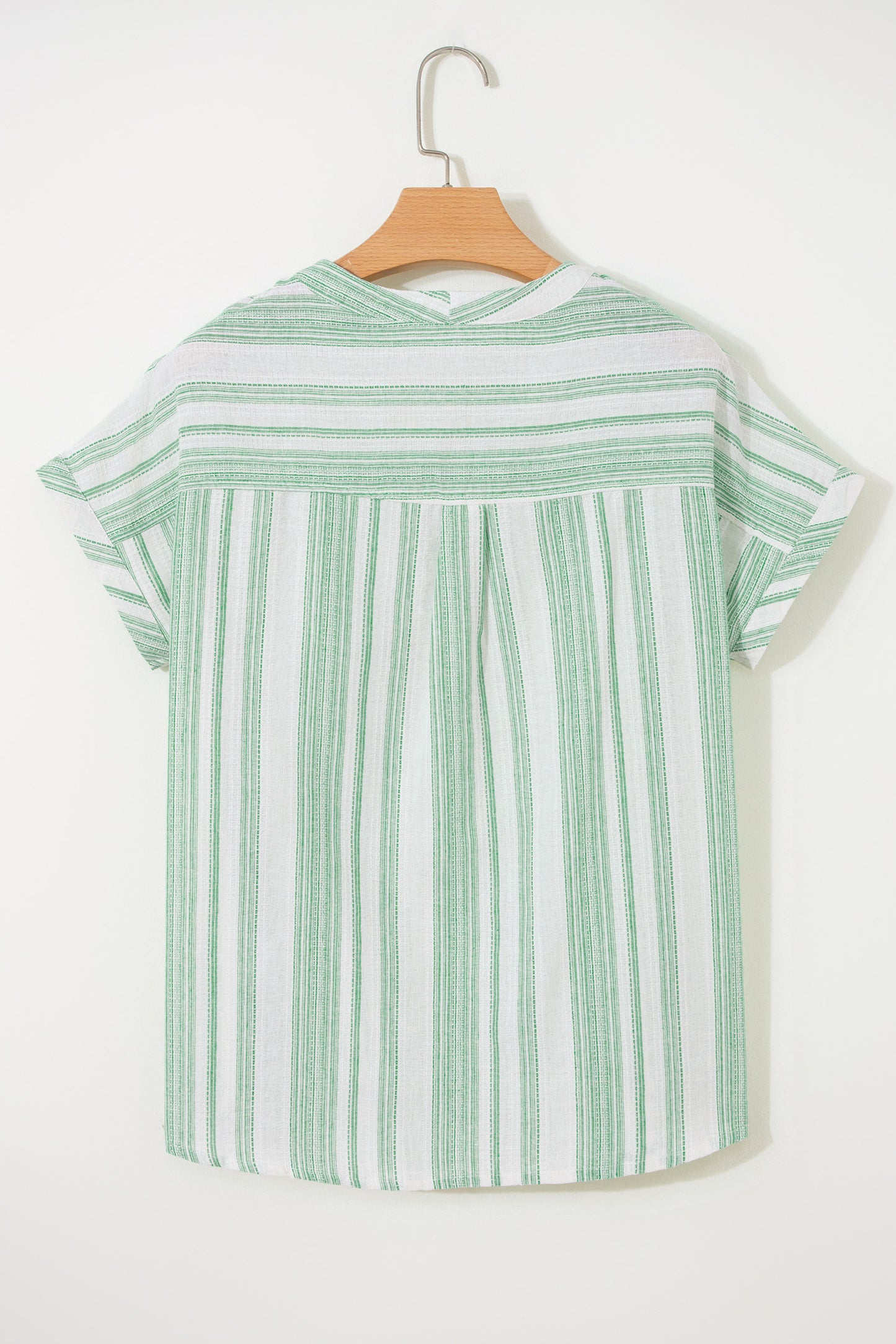 Fiery Red Breathable Gauze Half Button Short Sleeve Casual Blouse-Tops/Blouses & Shirts-[Adult]-[Female]-2022 Online Blue Zone Planet