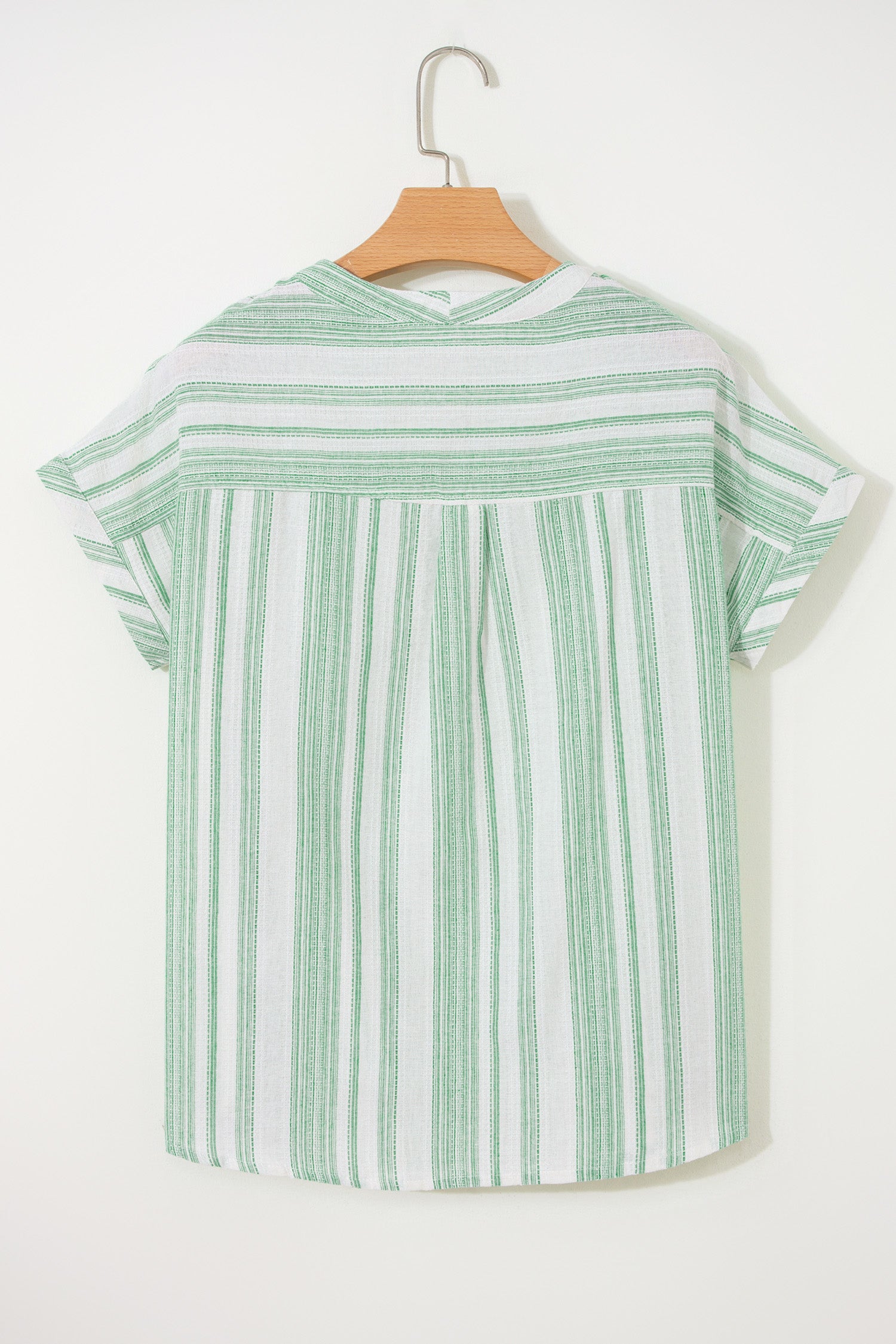 Fiery Red Breathable Gauze Half Button Short Sleeve Casual Blouse-Tops/Blouses & Shirts-[Adult]-[Female]-2022 Online Blue Zone Planet
