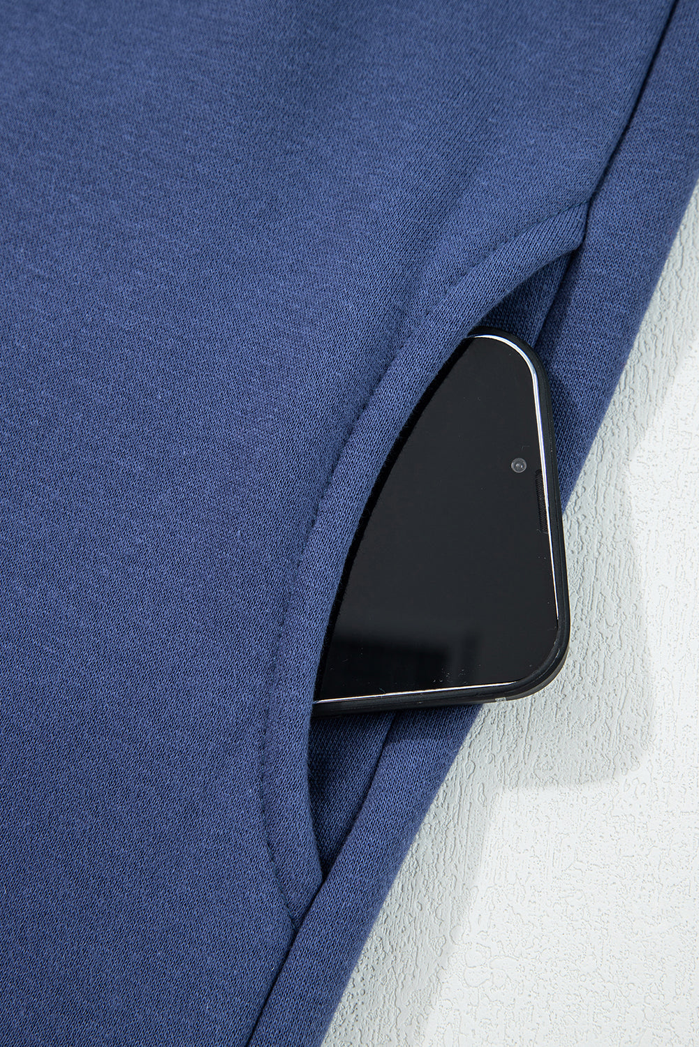 Dirty blue Fleece Lined Adjustable Drawstring Oversize Tunic Hoodie-Tops / Dresses-[Adult]-[Female]-2022 Online Blue Zone Planet