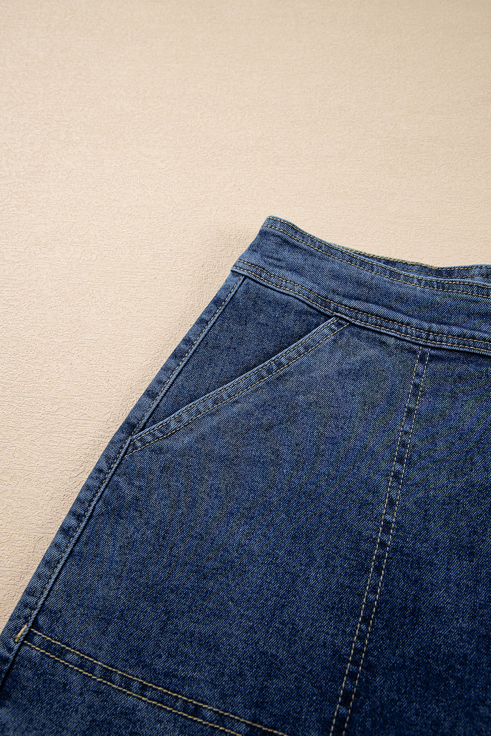 Ashleigh Blue Faux Wrapped Mini Denim Skort-Bottoms/Denim Shorts-[Adult]-[Female]-2022 Online Blue Zone Planet