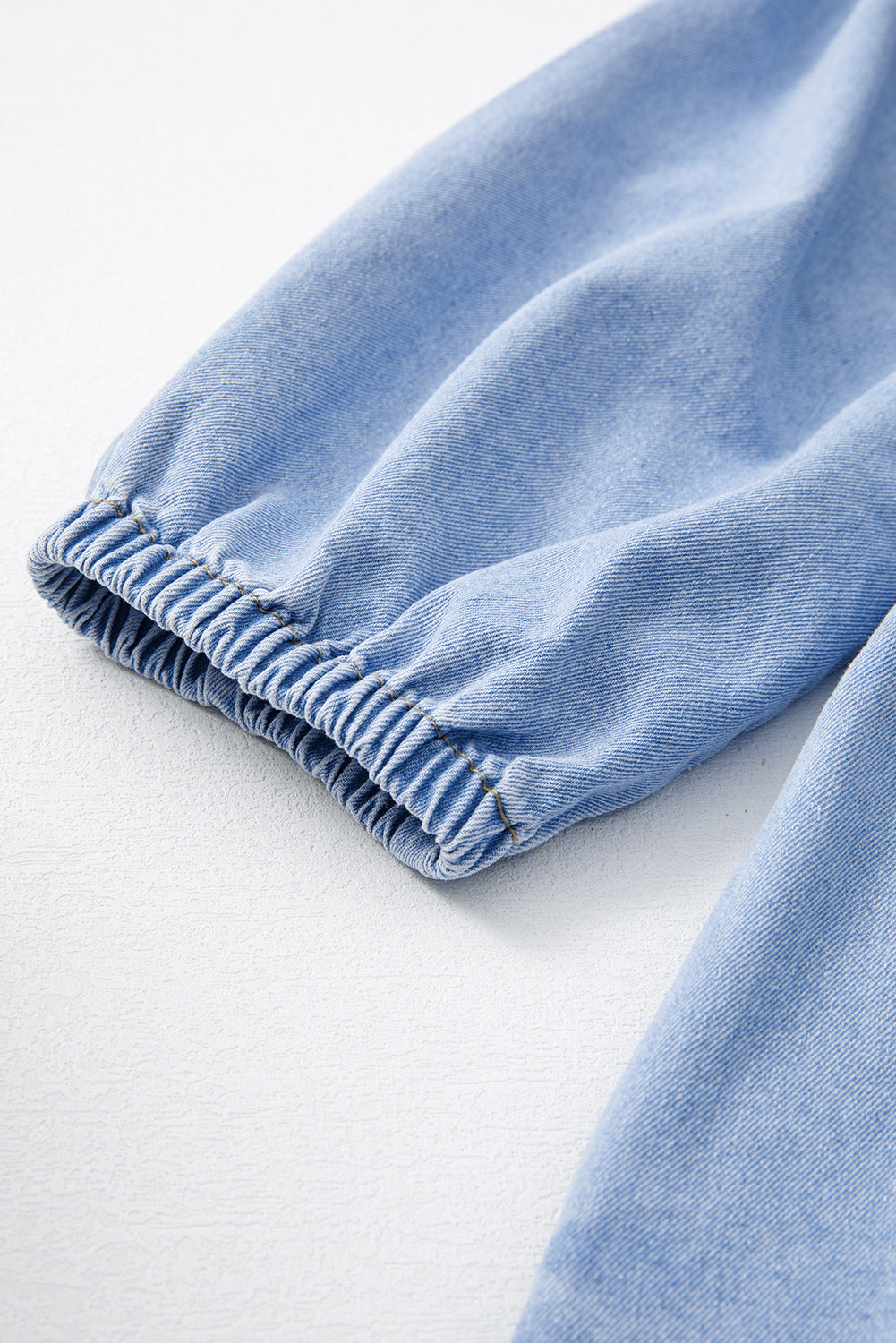 Beau Blue Denim Button Detail Babydoll Square Neck Mini Dress-TOPS / DRESSES-[Adult]-[Female]-2022 Online Blue Zone Planet
