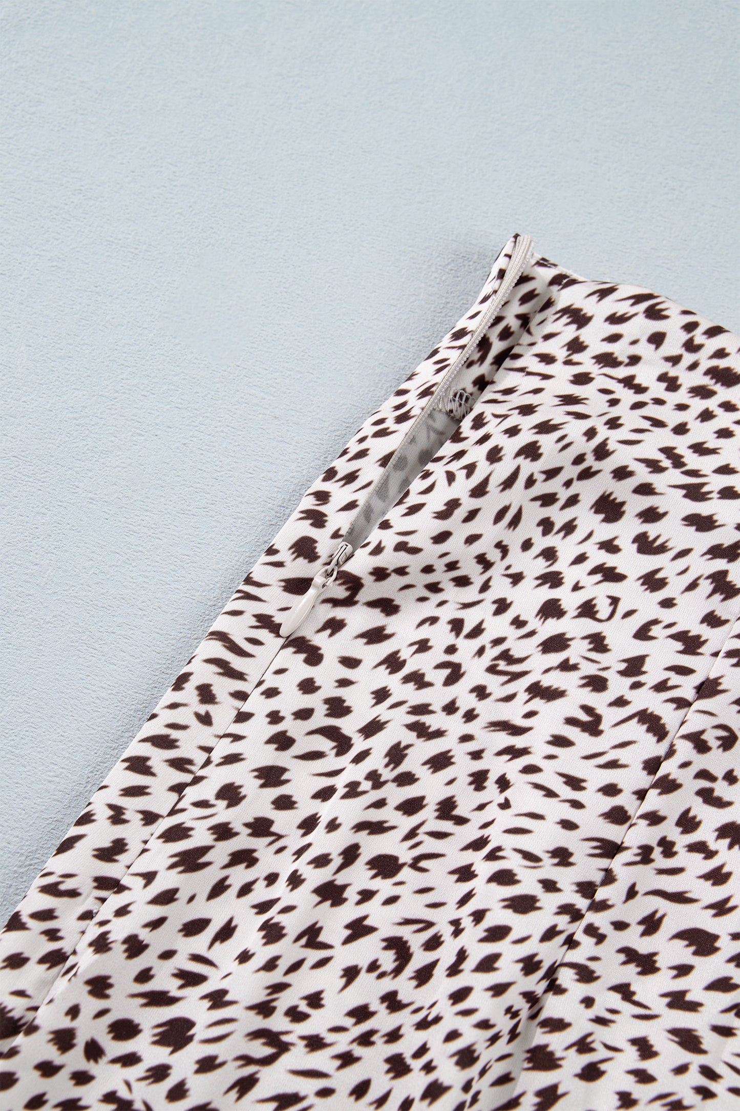 Brown Cheetah Print Trim Split Long Western Skirt-Bottoms/Skirts & Petticoat-[Adult]-[Female]-2022 Online Blue Zone Planet