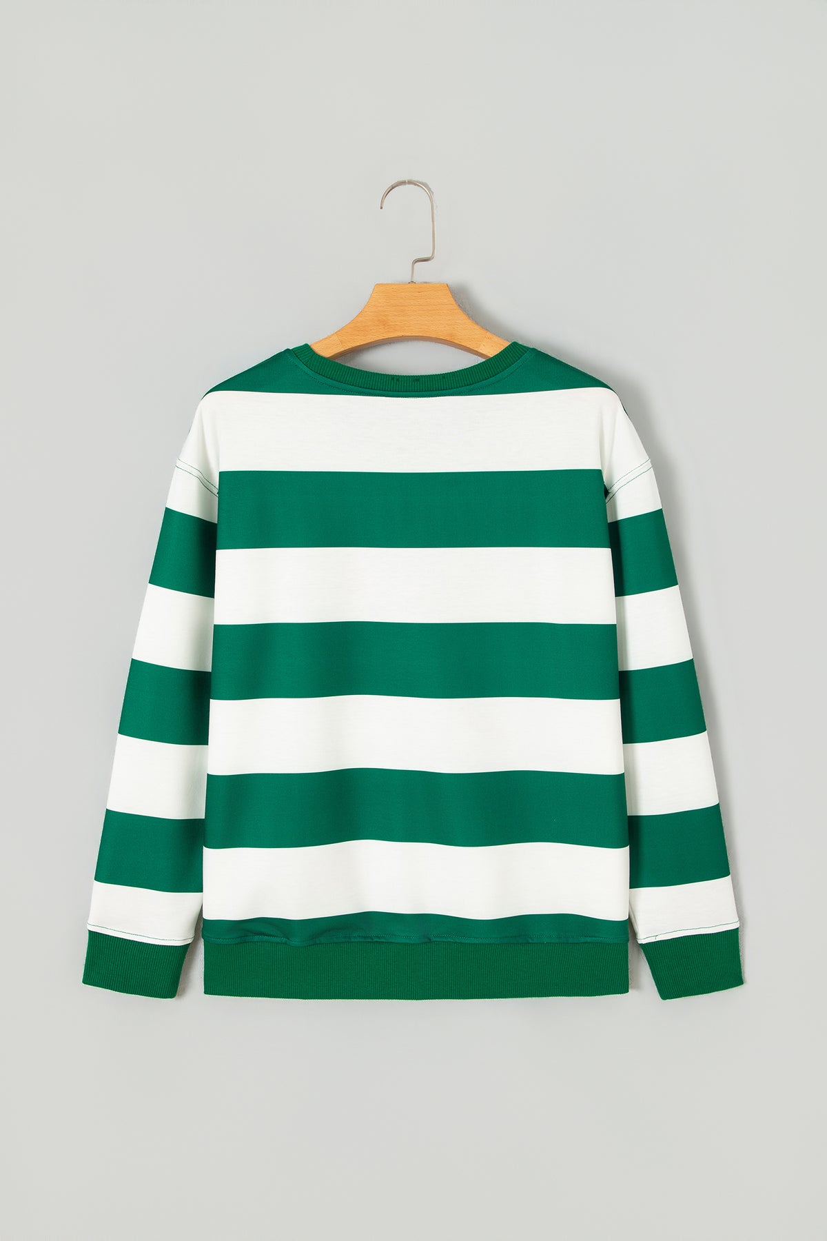 Red Stripe holly jolly Letter Embroidered Pullover Sweatshirt-Tops/Sweatshirts & Hoodies-[Adult]-[Female]-2022 Online Blue Zone Planet
