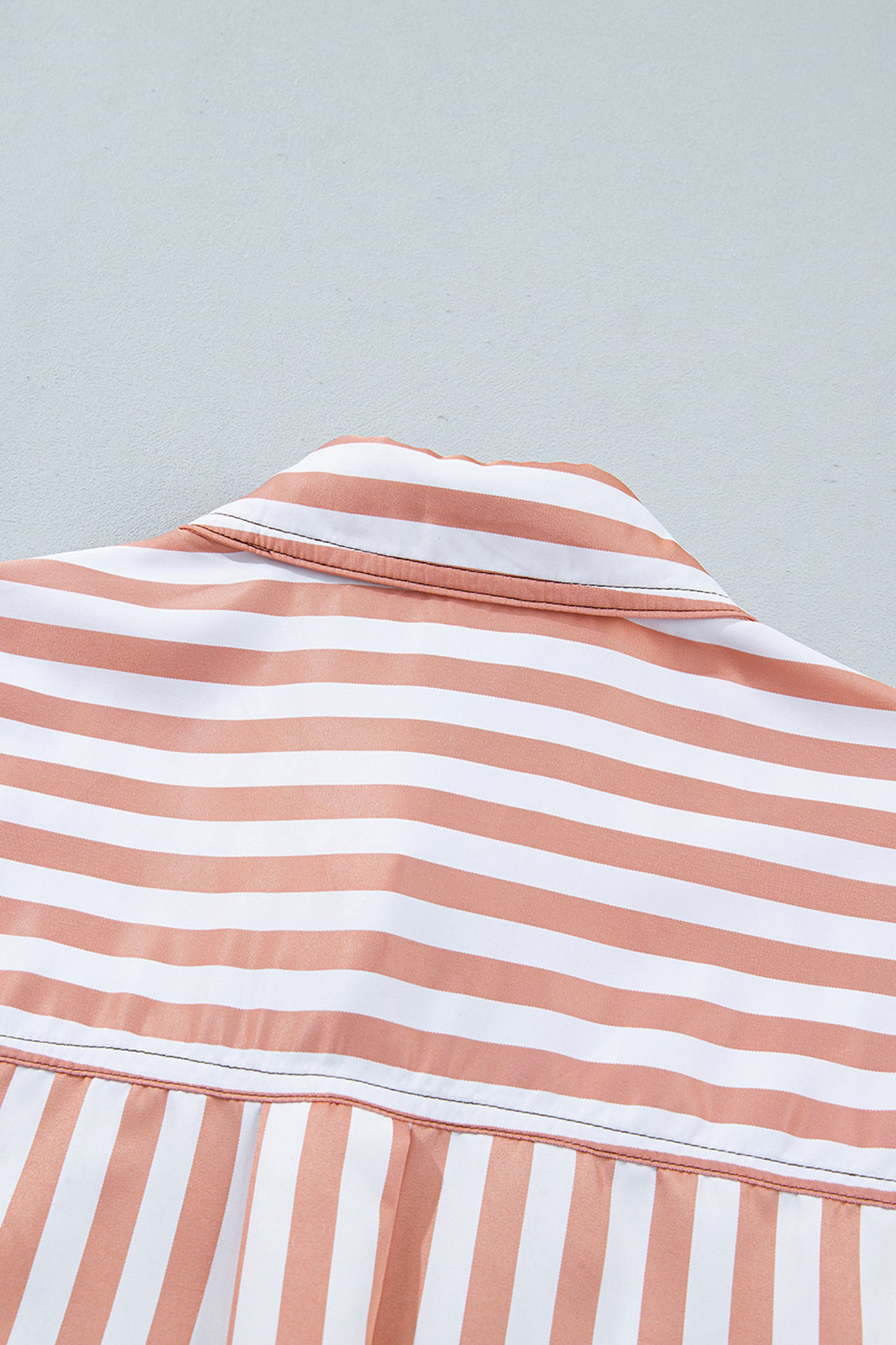 Brown Stripe Western Button Down Long Sleeve Casual Shirt-Tops/Blouses & Shirts-[Adult]-[Female]-2022 Online Blue Zone Planet