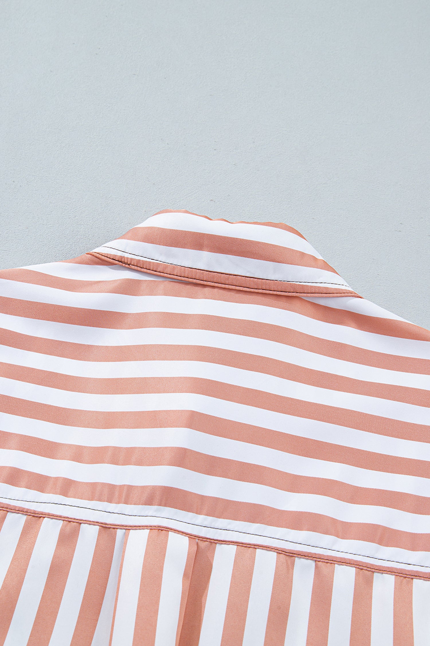 Brown Stripe Western Button Down Long Sleeve Casual Shirt-Tops/Blouses & Shirts-[Adult]-[Female]-2022 Online Blue Zone Planet