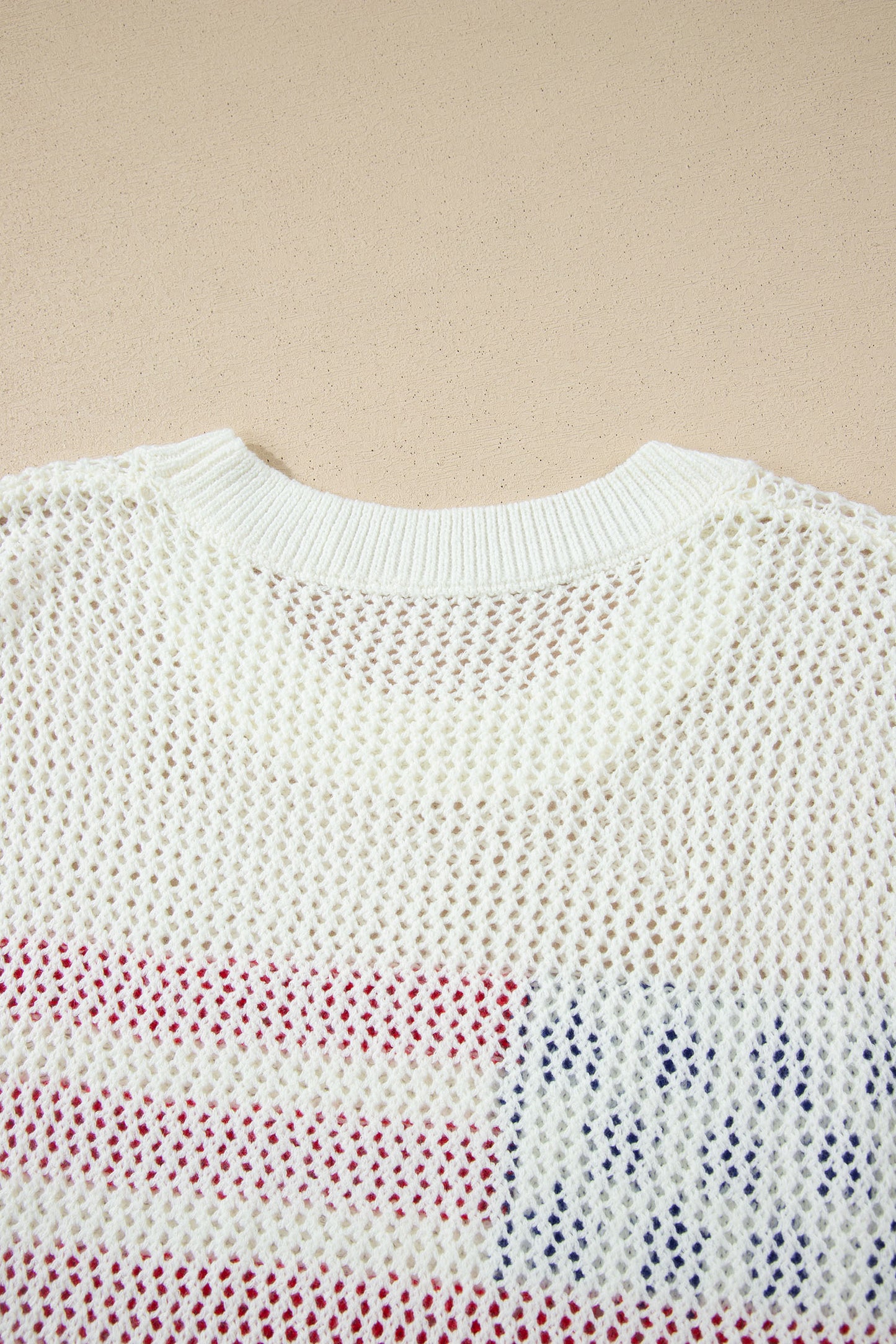Sky Blue Flag Graphic Short Sleeve Sweater Top-TOPS / DRESSES-[Adult]-[Female]-2022 Online Blue Zone Planet