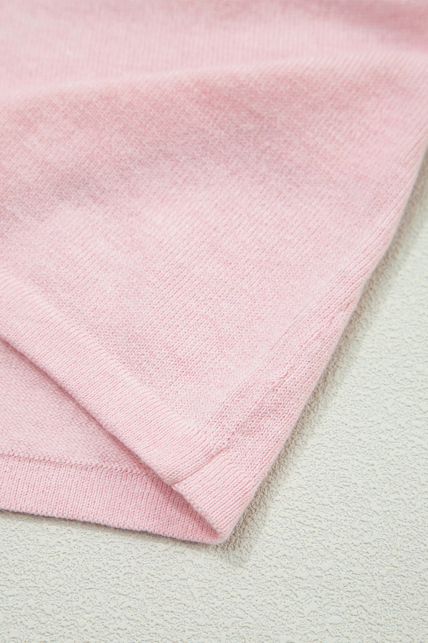 Strawberry Pink Lacy V Neckline Short Sleeve Sweater-TOPS / DRESSES-[Adult]-[Female]-2022 Online Blue Zone Planet