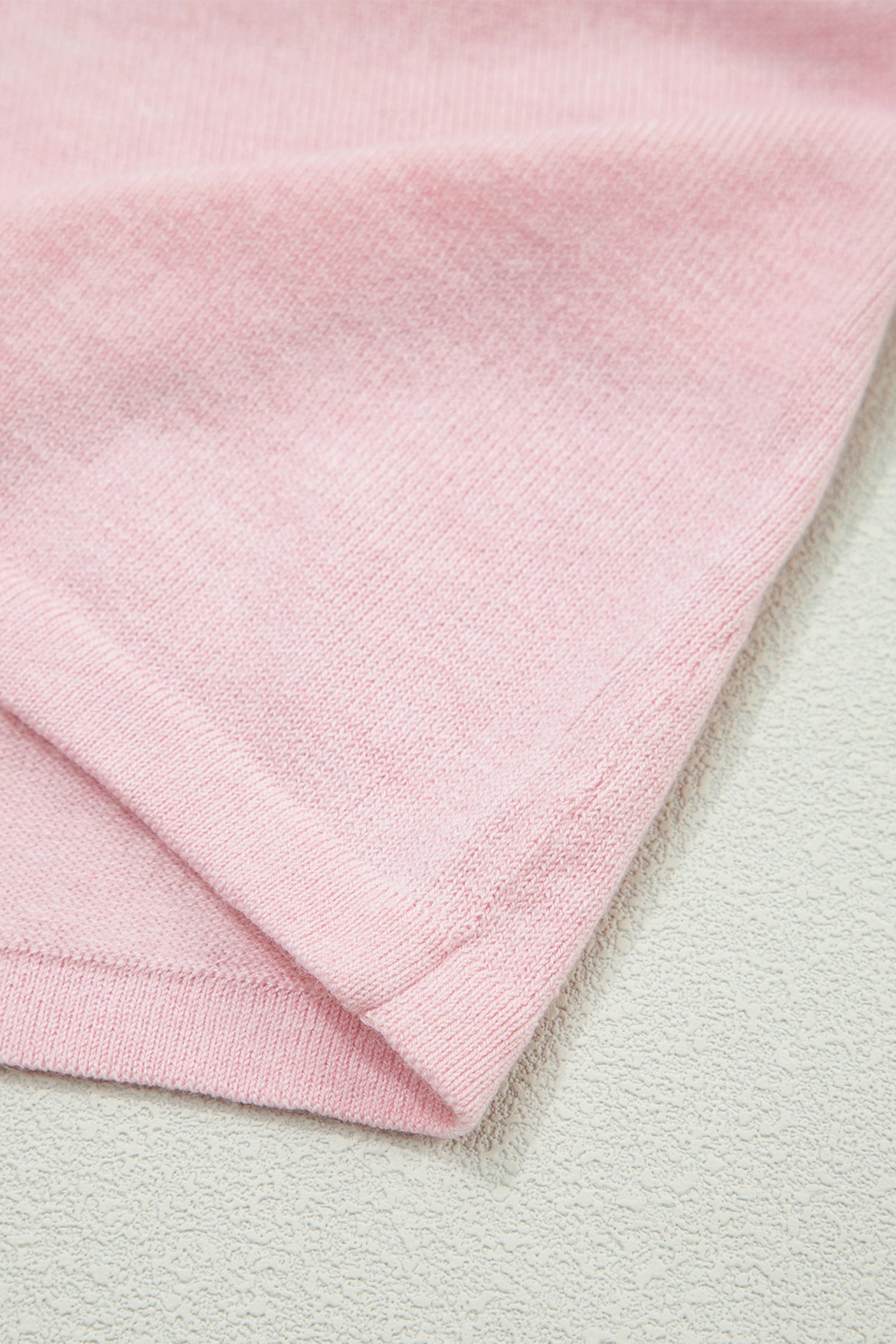 Strawberry Pink Lacy V Neckline Short Sleeve Sweater-TOPS / DRESSES-[Adult]-[Female]-2022 Online Blue Zone Planet