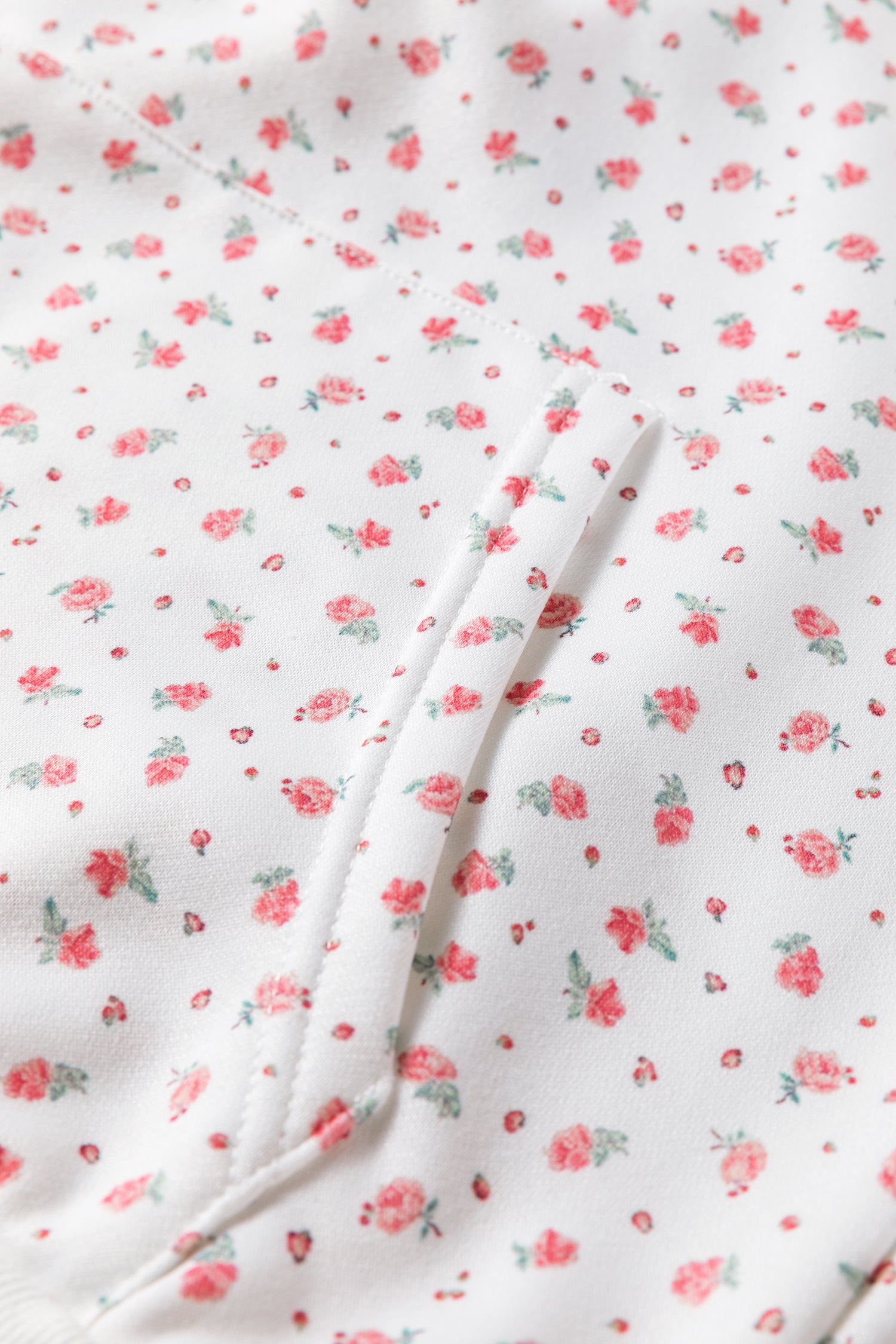 Pink Floral Print Kangaroo Pocket Hoodie Sheath Sweatpants Set-Tops / Dresses-[Adult]-[Female]-2022 Online Blue Zone Planet