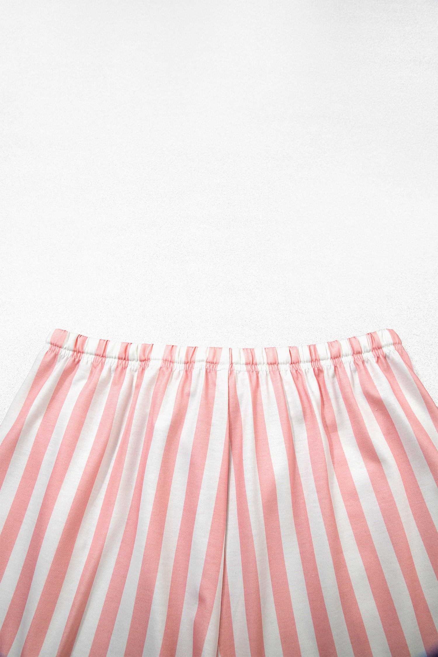 Gossamer Pink Striped Color Block Pullover Top Drawstring Shorts Set-Two Piece Sets/Short Sets-[Adult]-[Female]-2022 Online Blue Zone Planet