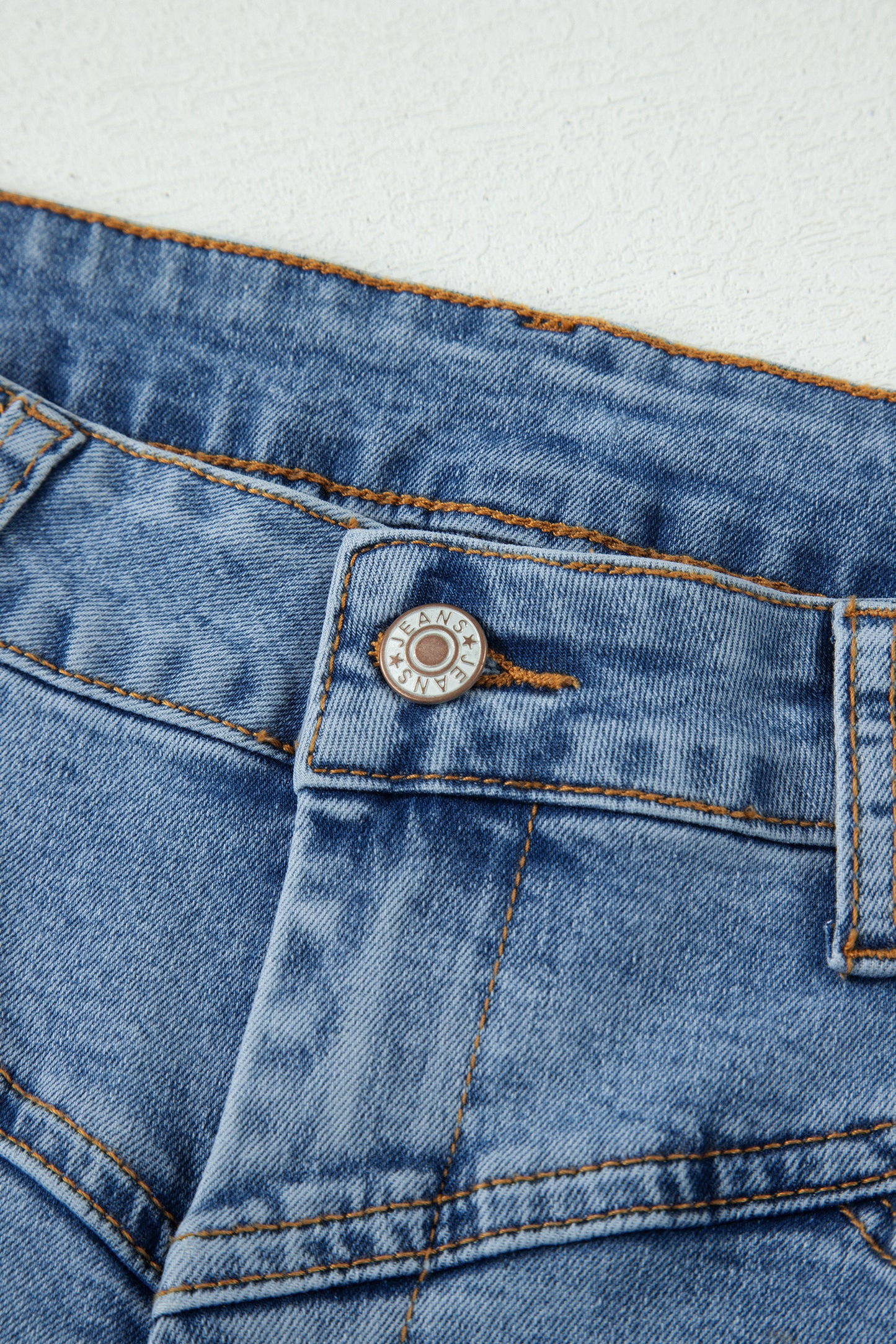 Ivy Seam Detail Pocketed Cuffed Hem Denim Shorts-Bottoms/Denim Shorts-[Adult]-[Female]-2022 Online Blue Zone Planet