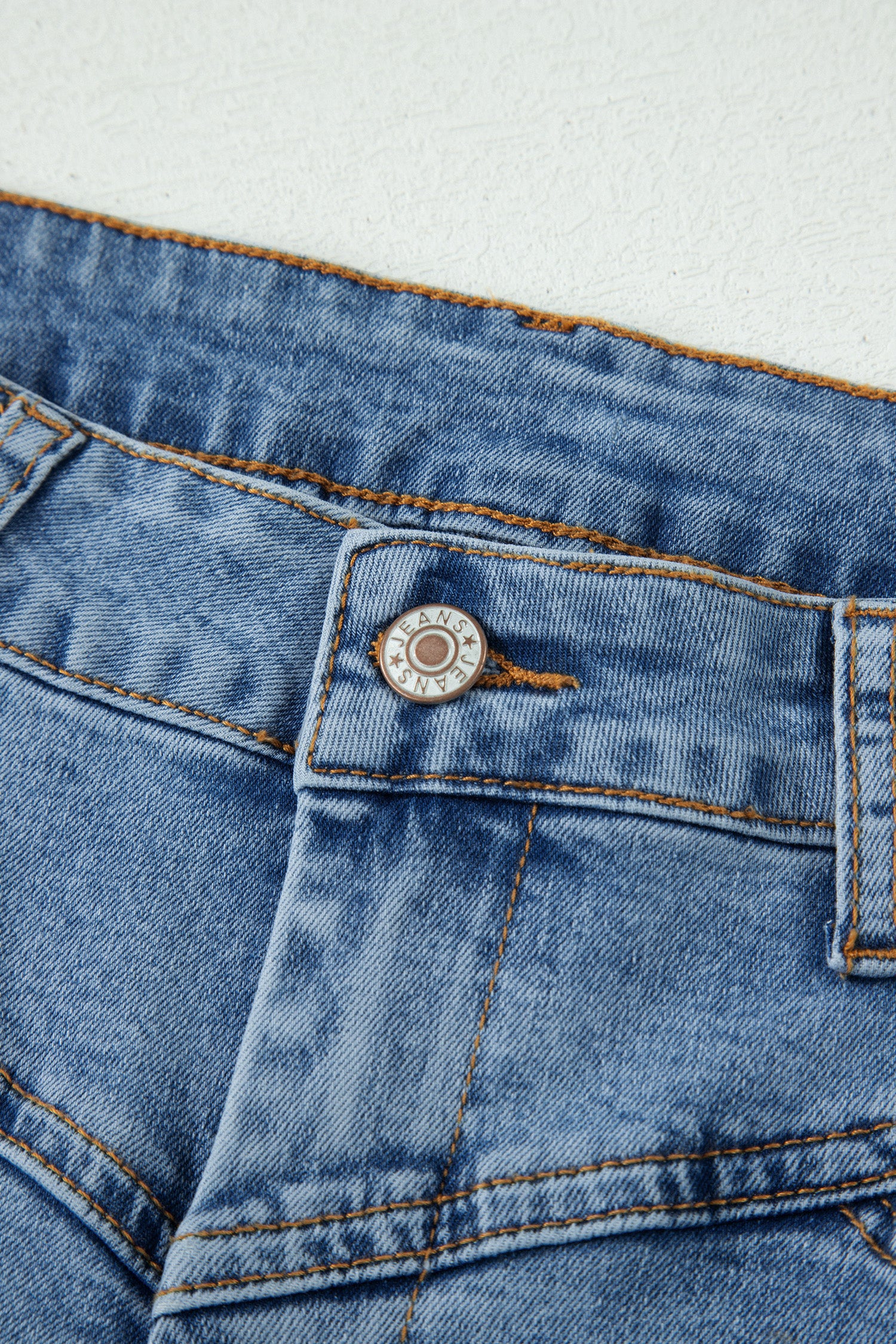 Ivy Seam Detail Pocketed Cuffed Hem Denim Shorts-Bottoms/Denim Shorts-[Adult]-[Female]-2022 Online Blue Zone Planet