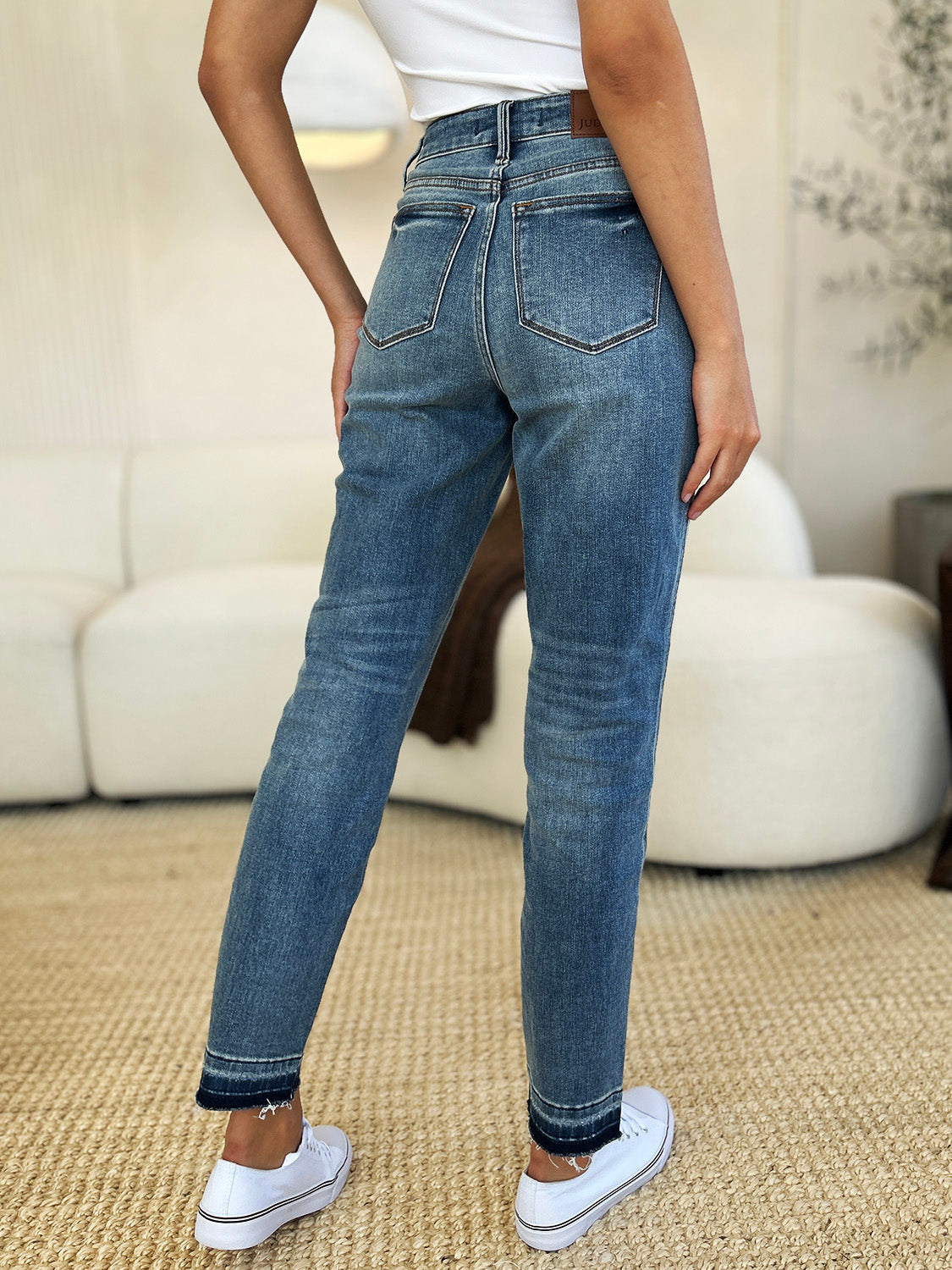 Blue Zone Planet | Judy Blue Full Size Mid Rise Rigid Magic Release Hem Jeans-TOPS / DRESSES-[Adult]-[Female]-2022 Online Blue Zone Planet