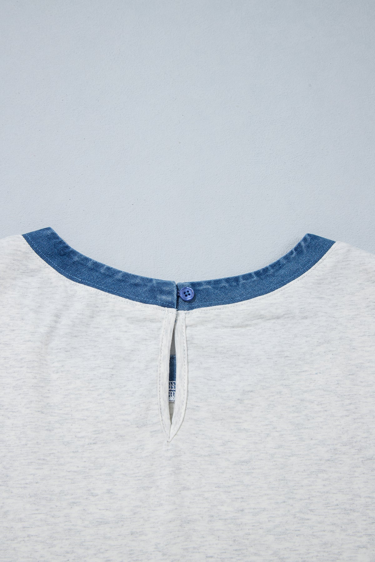 Gray Plus Size Colorblock Detail Round Neck Long Sleeve Top-Plus Size/Plus Size Tops/Plus Size Long Sleeve Tops-[Adult]-[Female]-2022 Online Blue Zone Planet