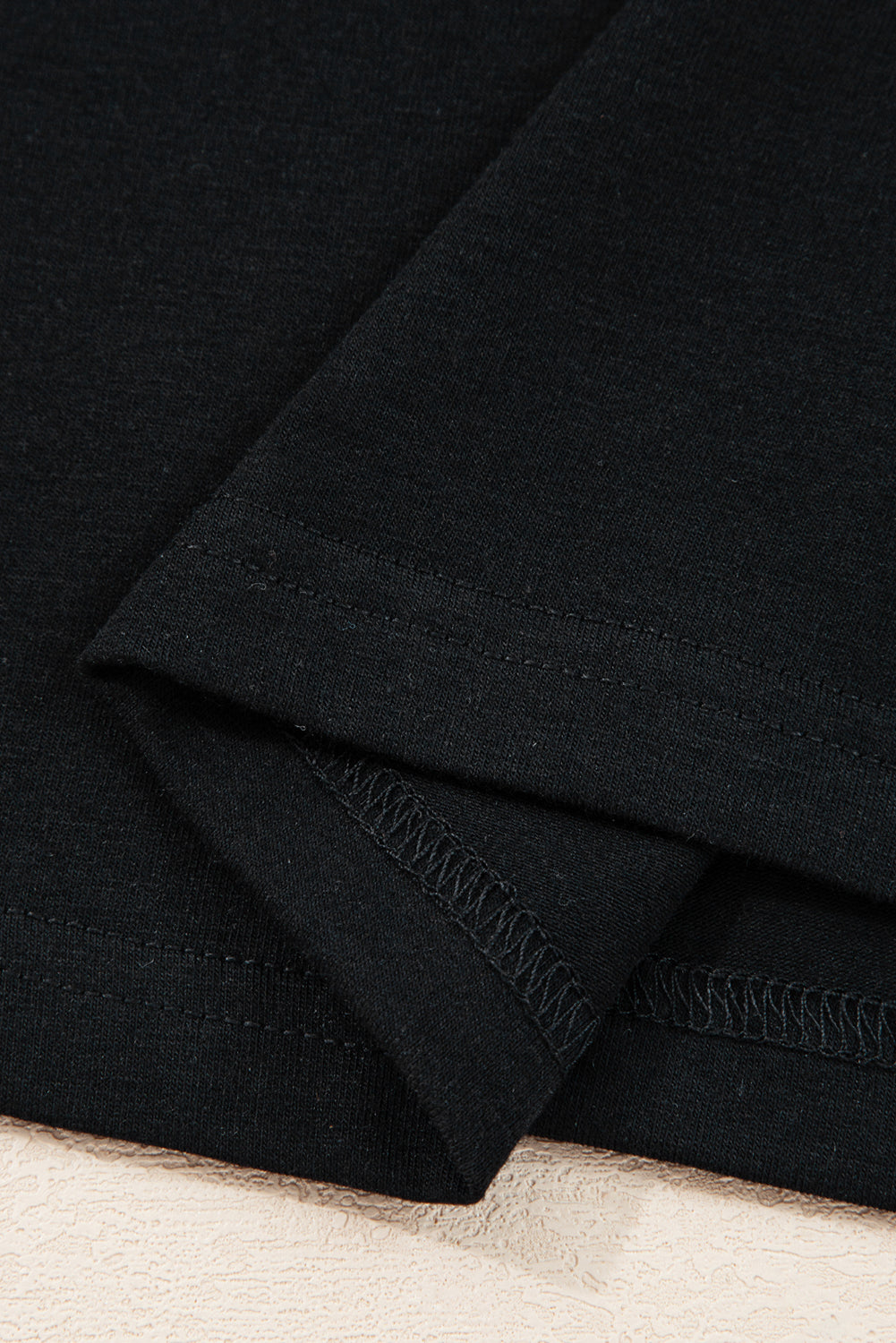Black Lace Long Sleeve Insert Drop Shoulder Tee-Tops/Long Sleeve Tops-[Adult]-[Female]-2022 Online Blue Zone Planet