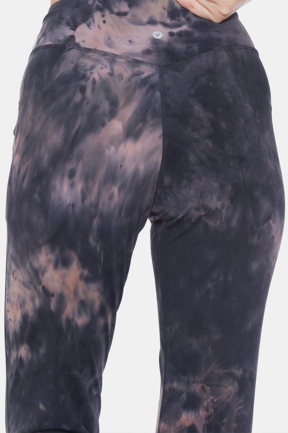 Leggings Depot Tie-Dye High Waist Cropped Leggings-[Adult]-[Female]-2022 Online Blue Zone Planet