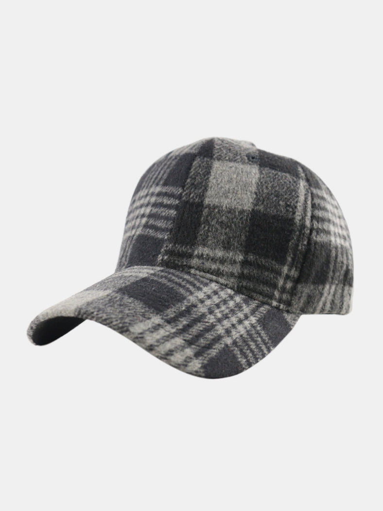 Blue Zone Planet | Plaid Adjustable Cotton Baseball Cap-[Adult]-[Female]-Black-One Size-2022 Online Blue Zone Planet