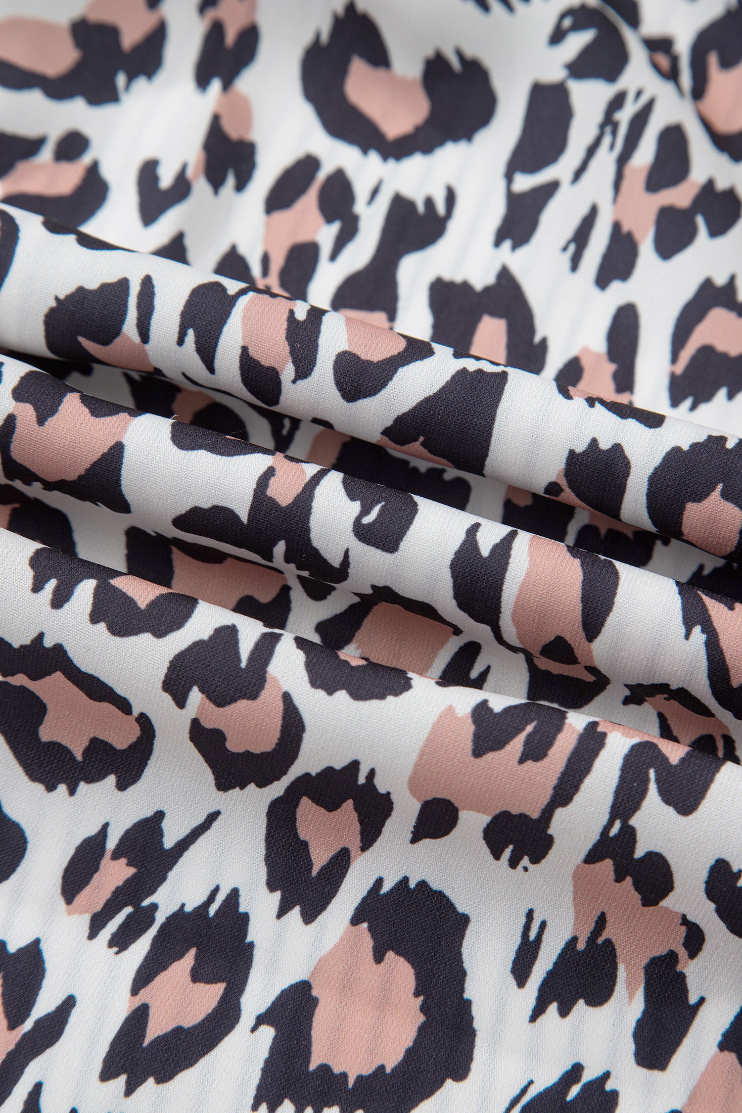 Sky Blue Stripe Colorblock Leopard Patchwork Chest Pocket Cuffed Sleeve Shirt-Tops/Blouses & Shirts-[Adult]-[Female]-2022 Online Blue Zone Planet