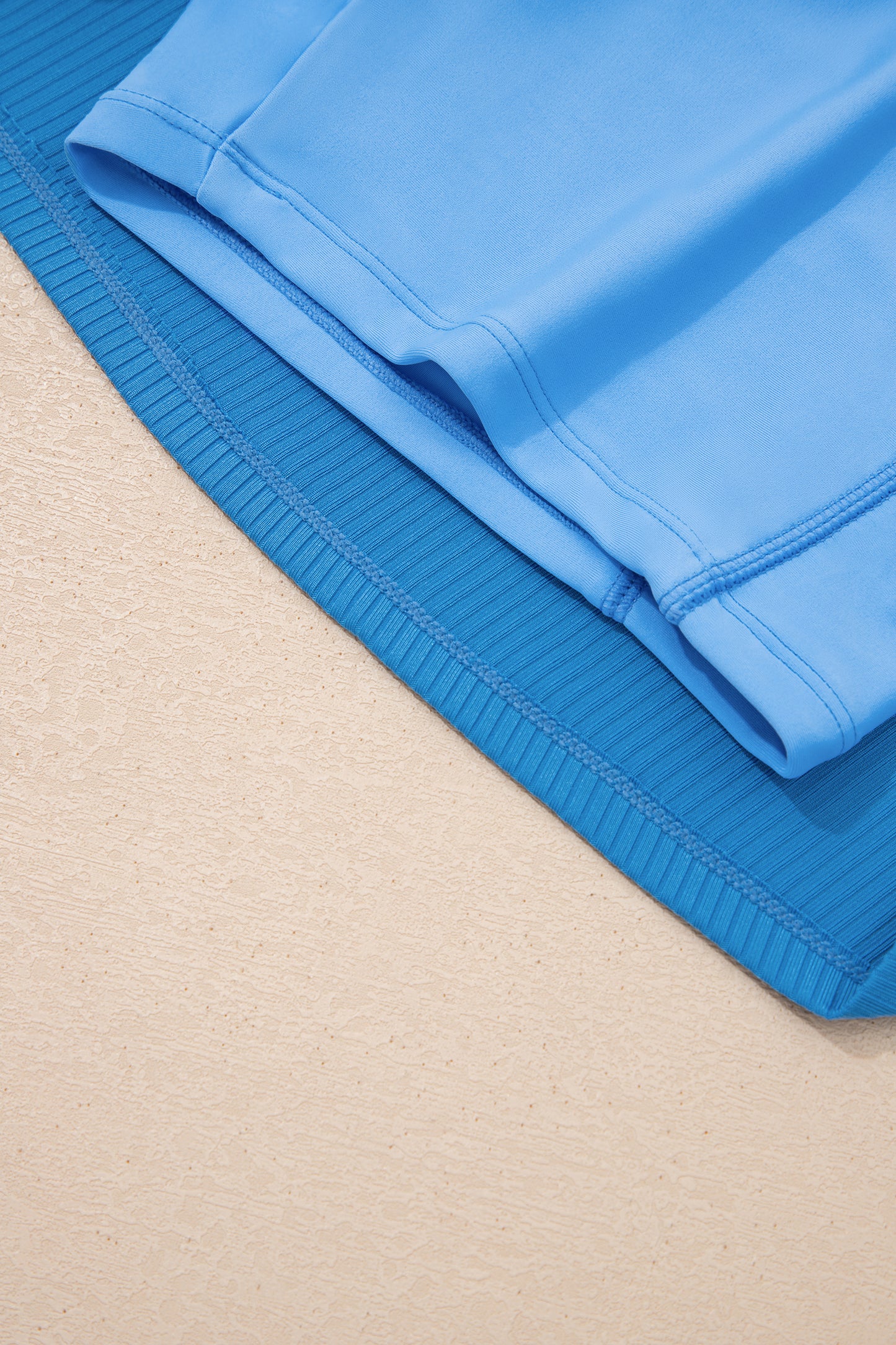 Dusk Blue Color Block Edge Ribbed Pocketed Lined Swim Dress-TOPS / DRESSES-[Adult]-[Female]-2022 Online Blue Zone Planet