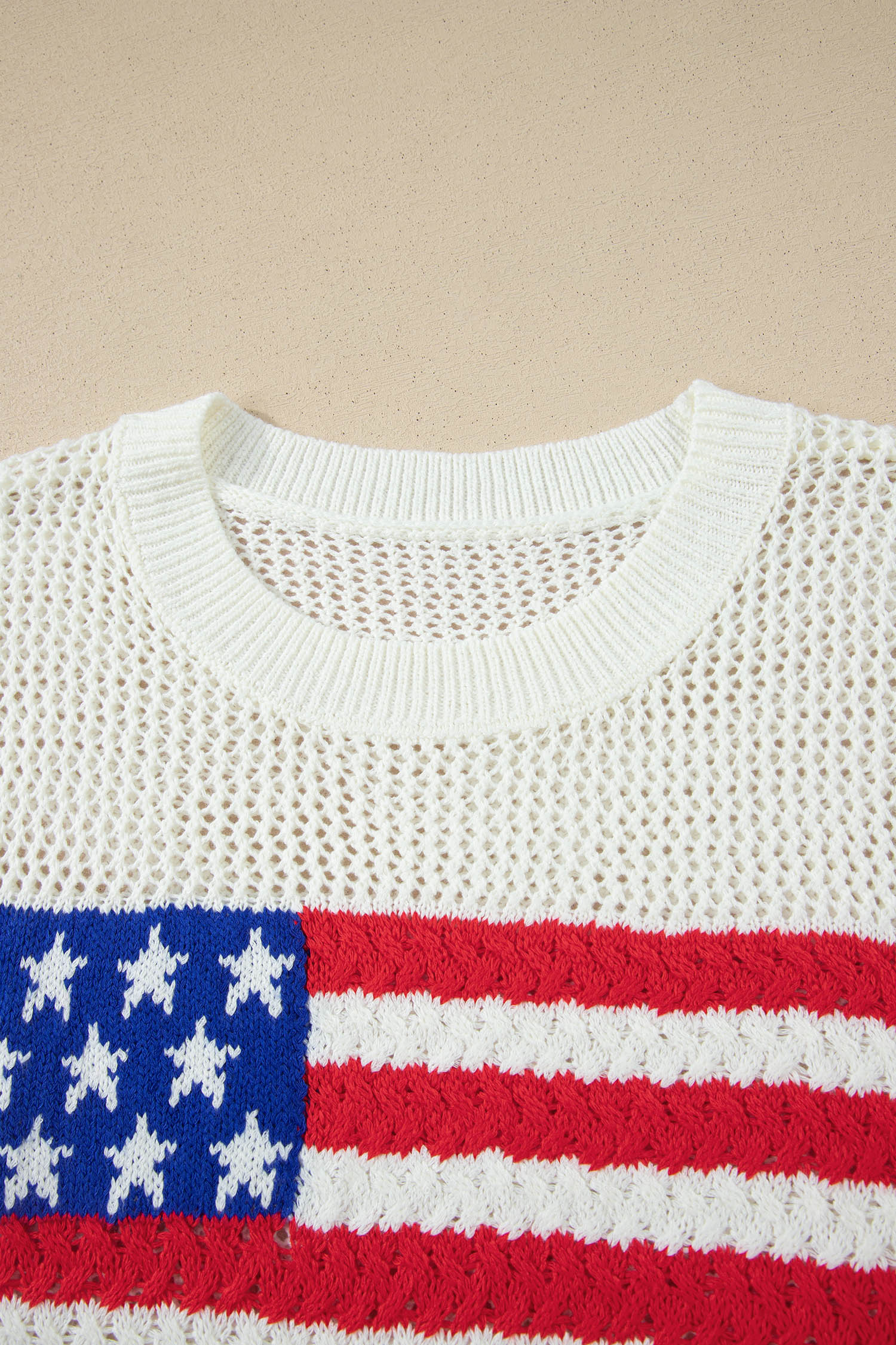 Sky Blue Flag Graphic Short Sleeve Sweater Top-TOPS / DRESSES-[Adult]-[Female]-2022 Online Blue Zone Planet